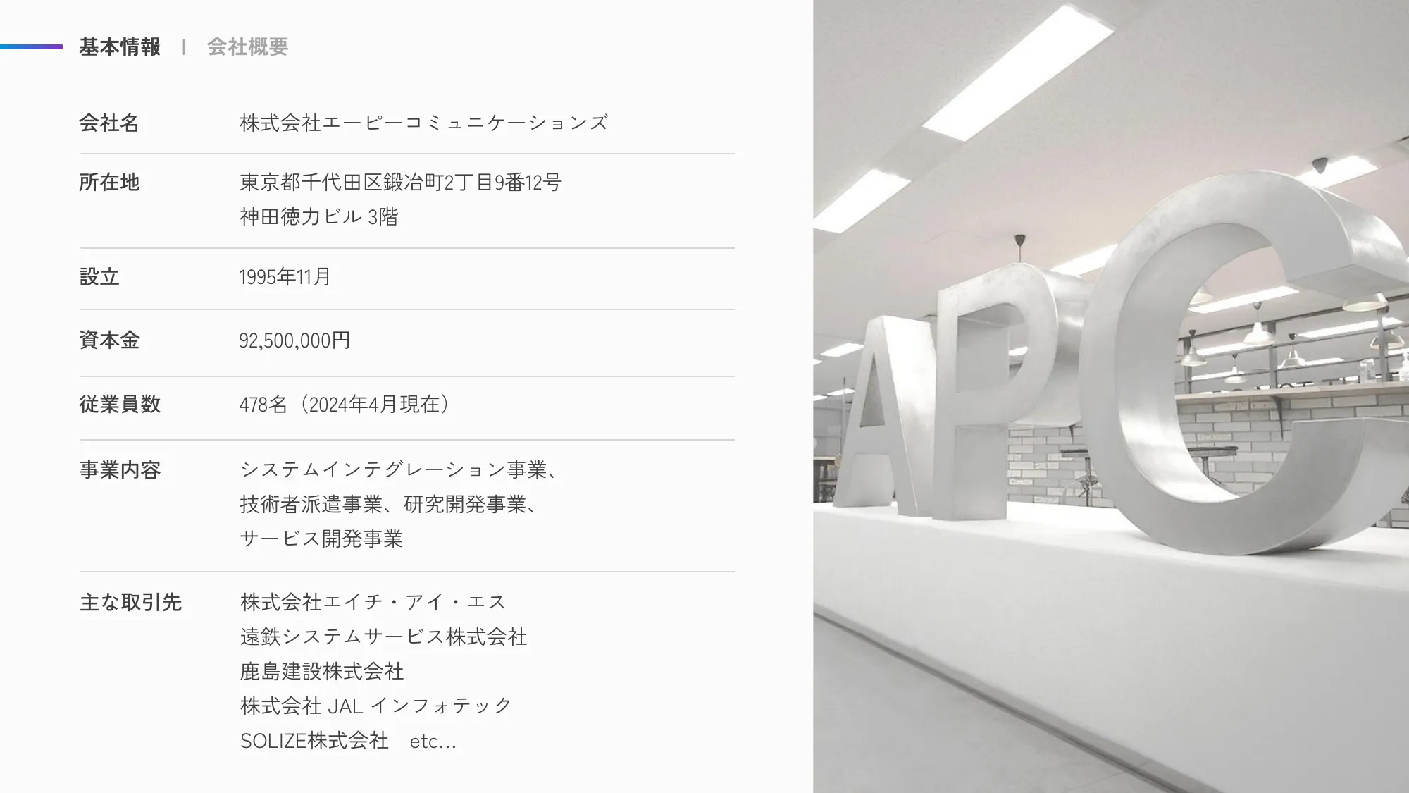 ACS事業部 Culture Deck|株式会社エーピーコミュニケーションズ