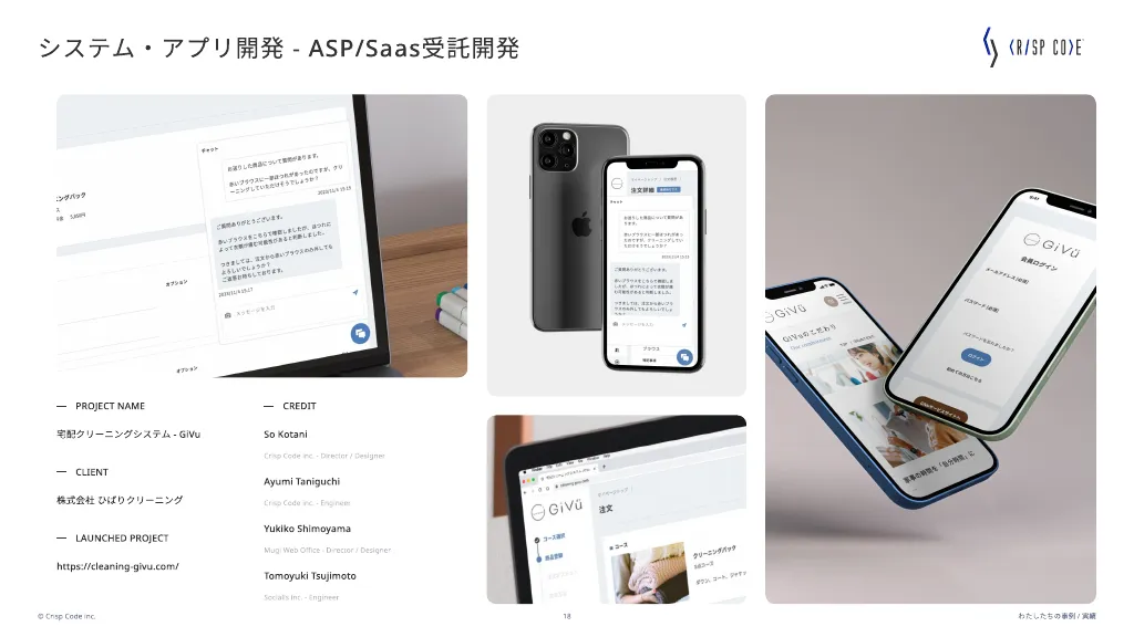 Crisp Code inc.｜Our Implementation Examples, Achievements