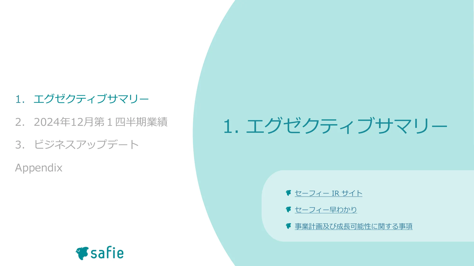 Financial Results Briefing for the First Quarter of the Fiscal Year Ending December 2024 | Safie Co., Ltd.