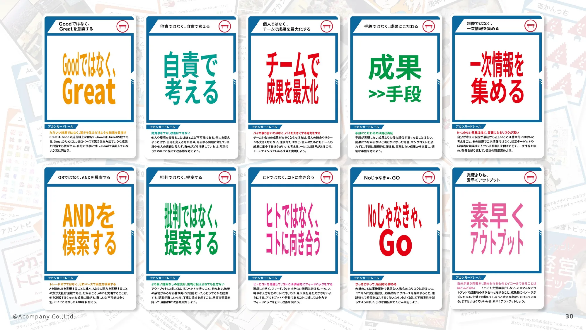 株式会社Acompany カルチャーデッキ