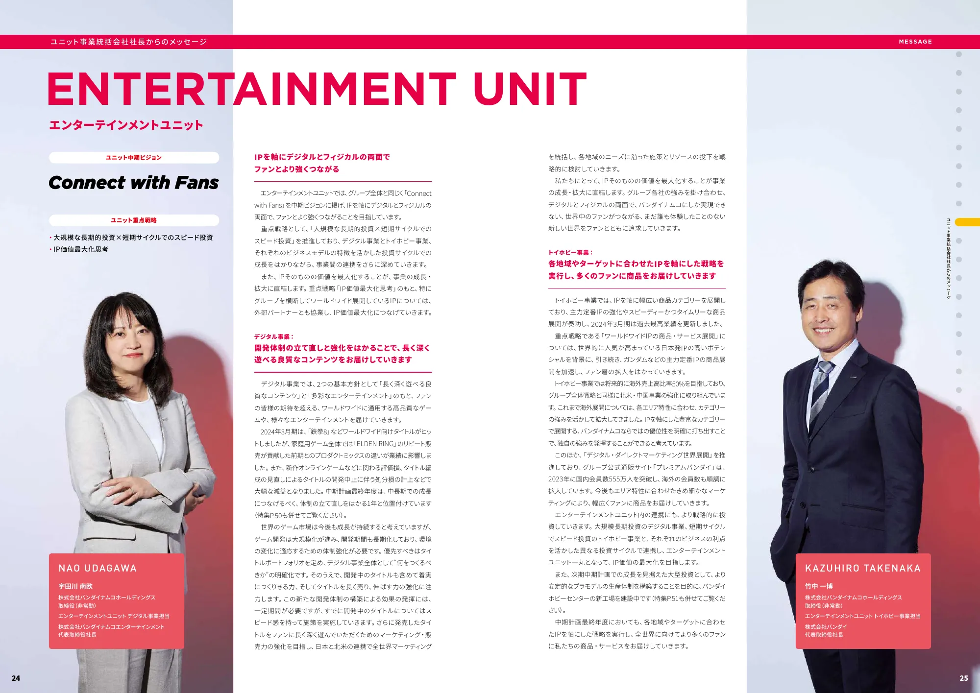 統合レポート|株式会社バンダイナムコホールディングス