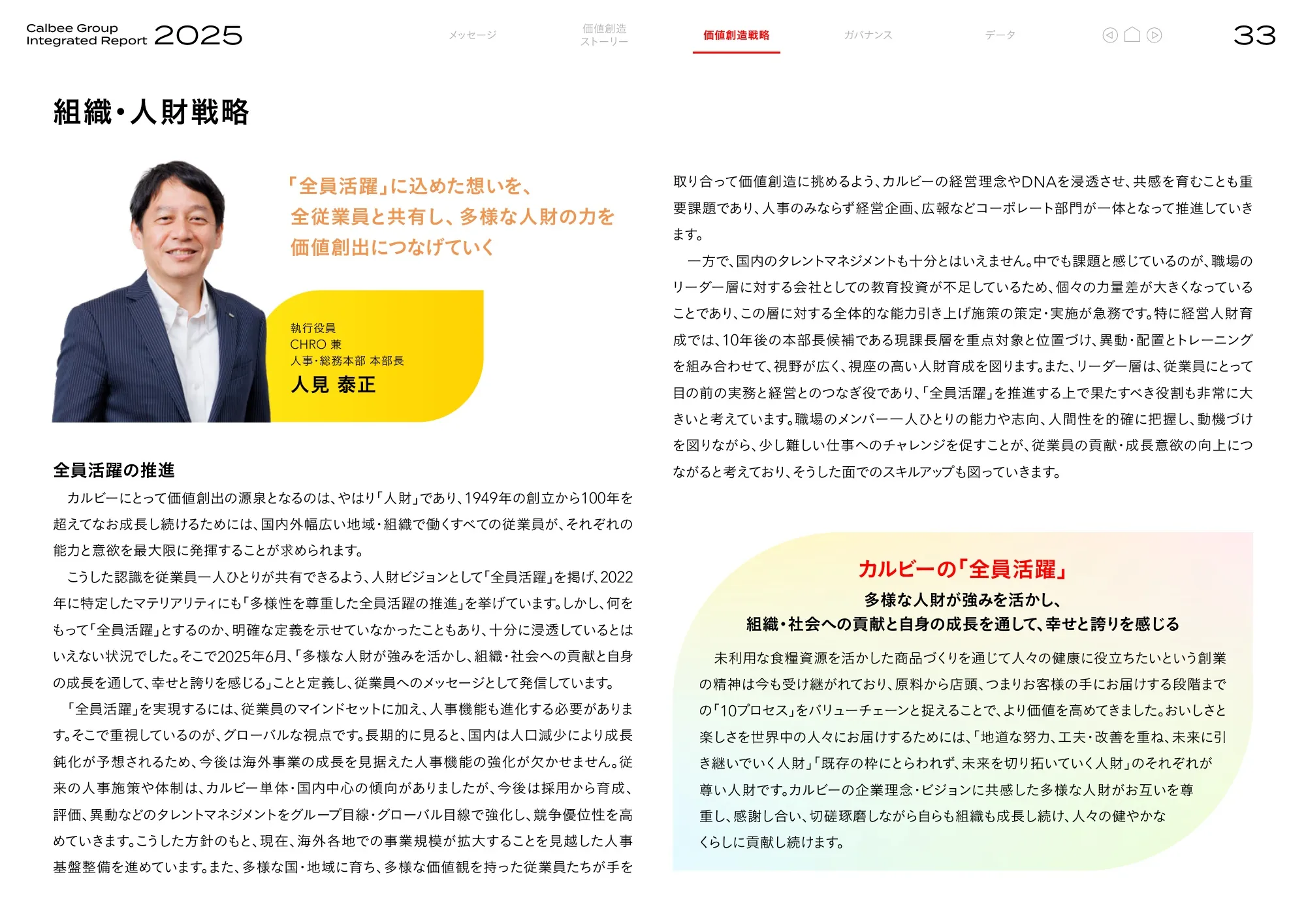 Calbee Group Integrated Report 2025 (Calbee Report 2025)