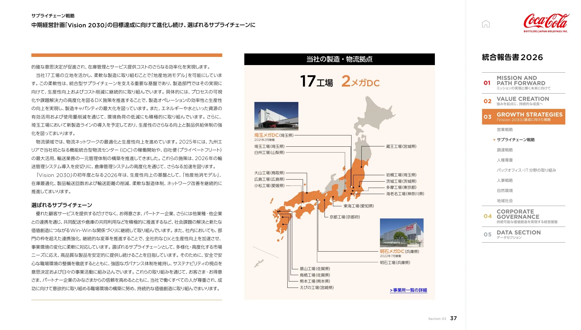 Coca-Cola Bottlers Japan Holdings Inc. 2026년 통합 보고서