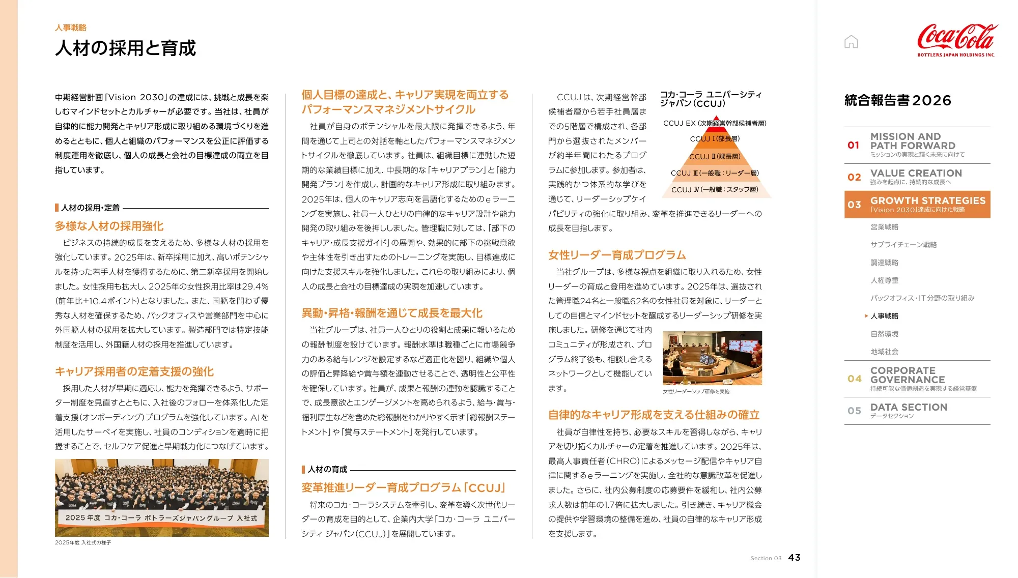 Coca-Cola Bottlers Japan Holdings Inc. 2026년 통합 보고서