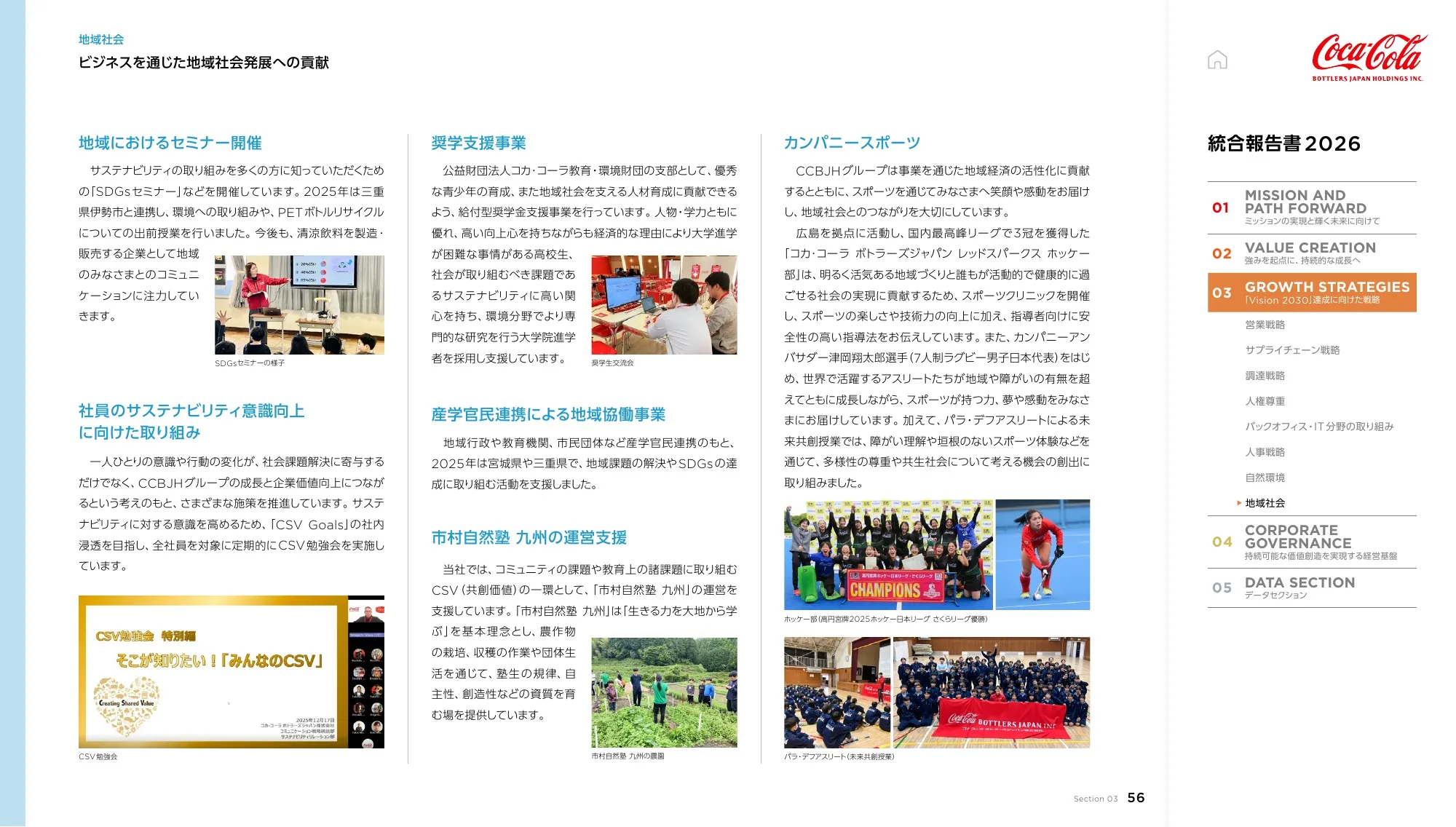 Coca-Cola Bottlers Japan Holdings Inc. 2026년 통합 보고서