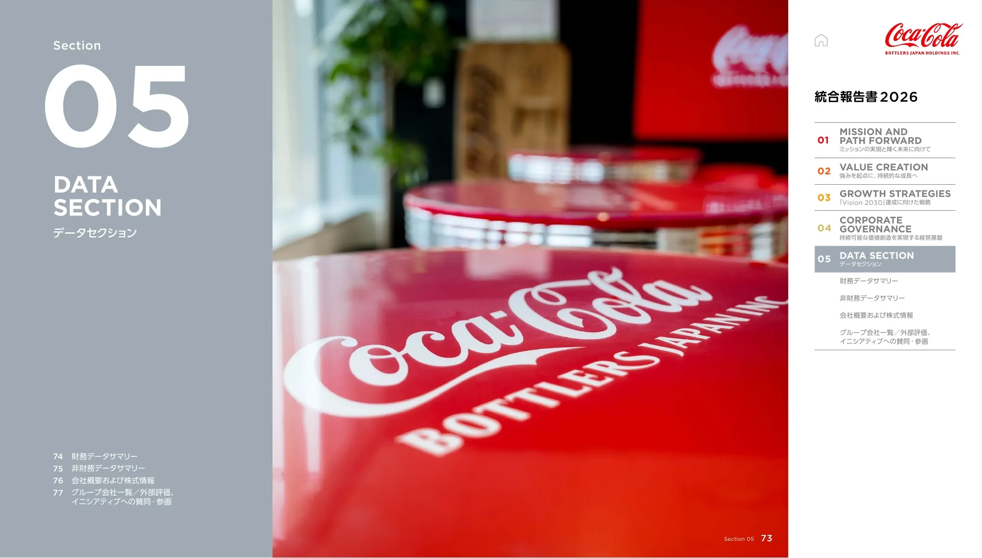Coca-Cola Bottlers Japan Holdings Inc. 2026년 통합 보고서