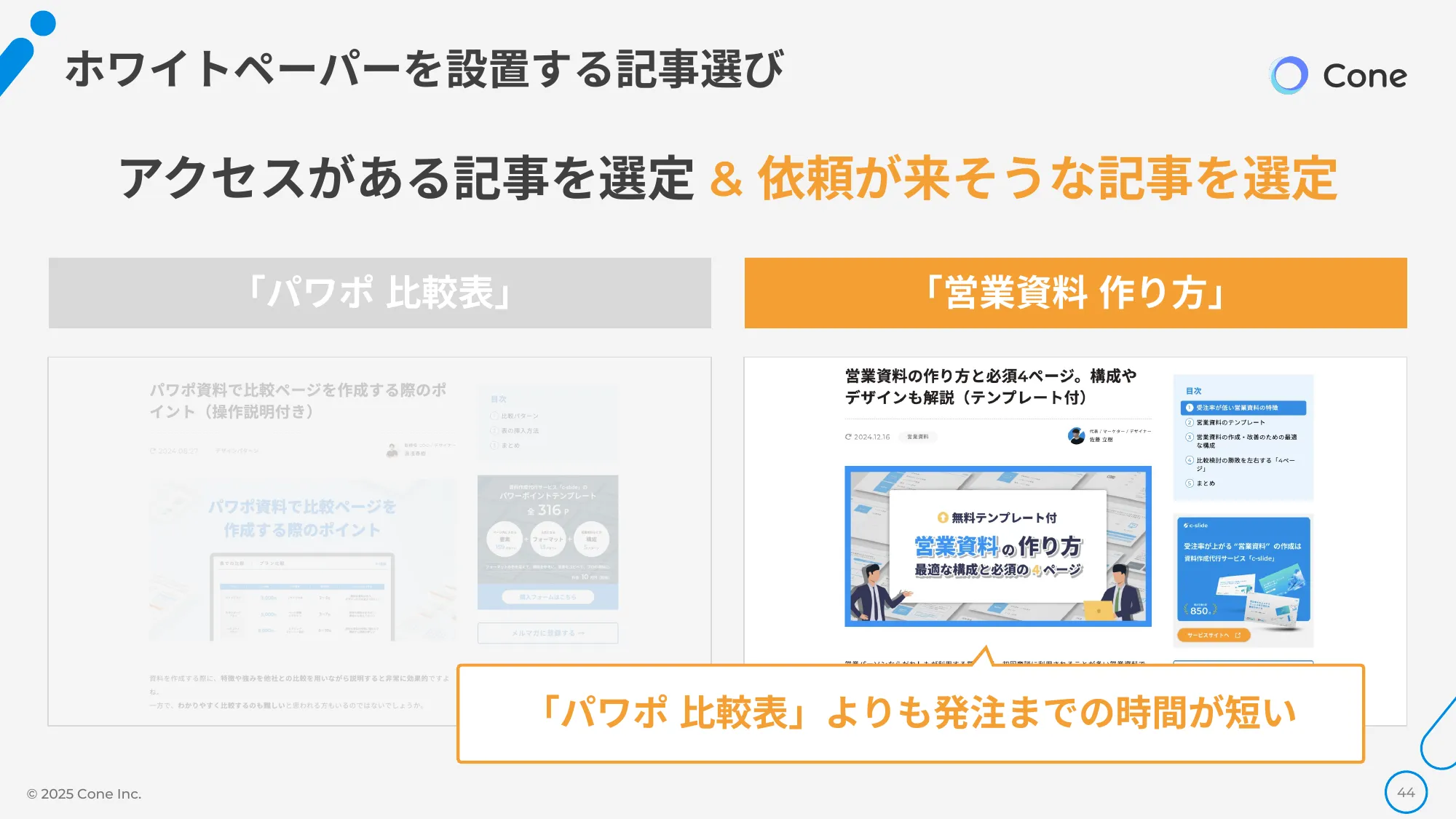 資料DL率を倍にする、オウンドメディア×ホワイトペーパーの最強掛け合わせ術｜株式会社Cone