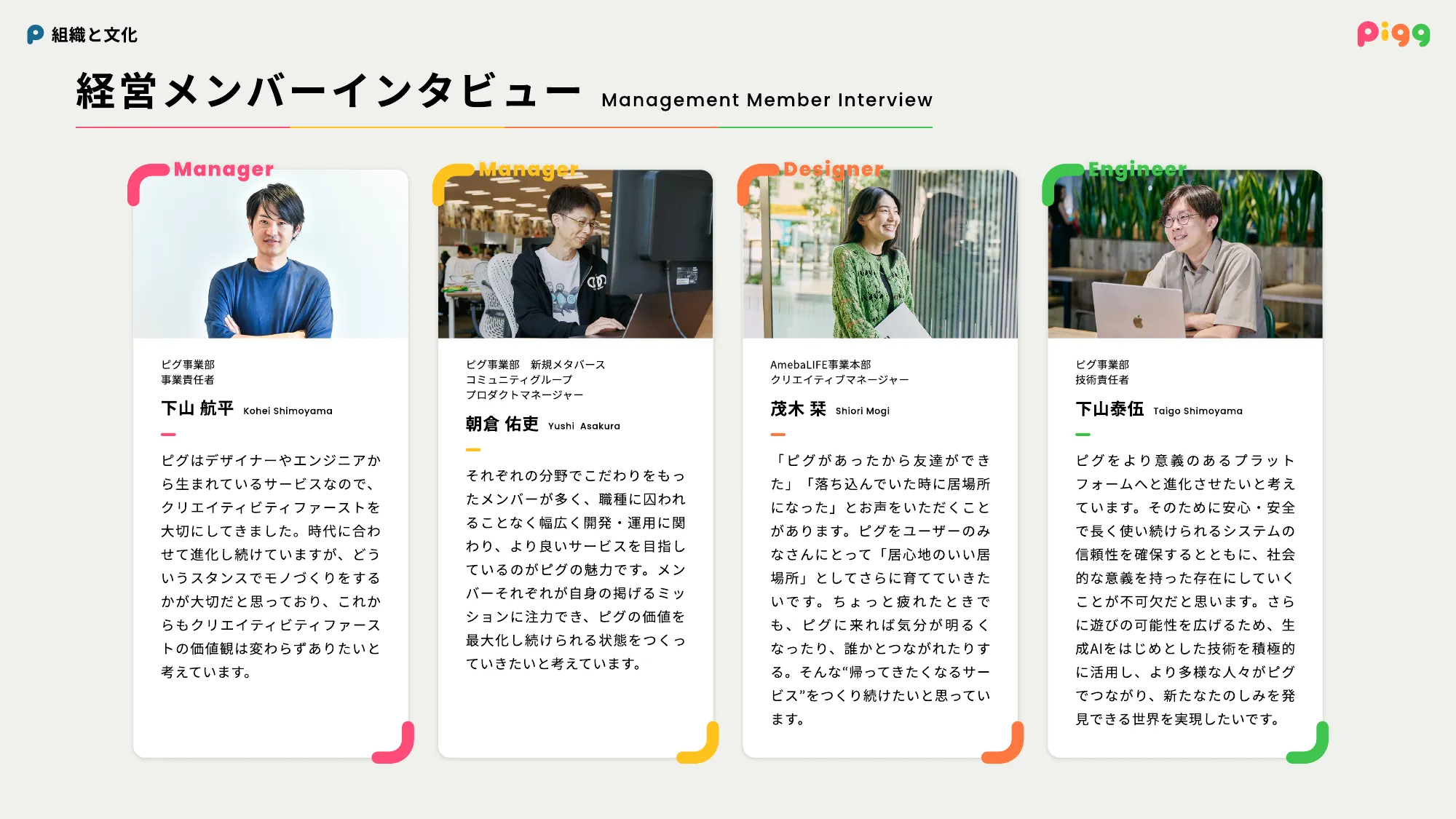 PIGG Culture Deck / 株式会社サイバーエージェント AmebaLIFE事業本部