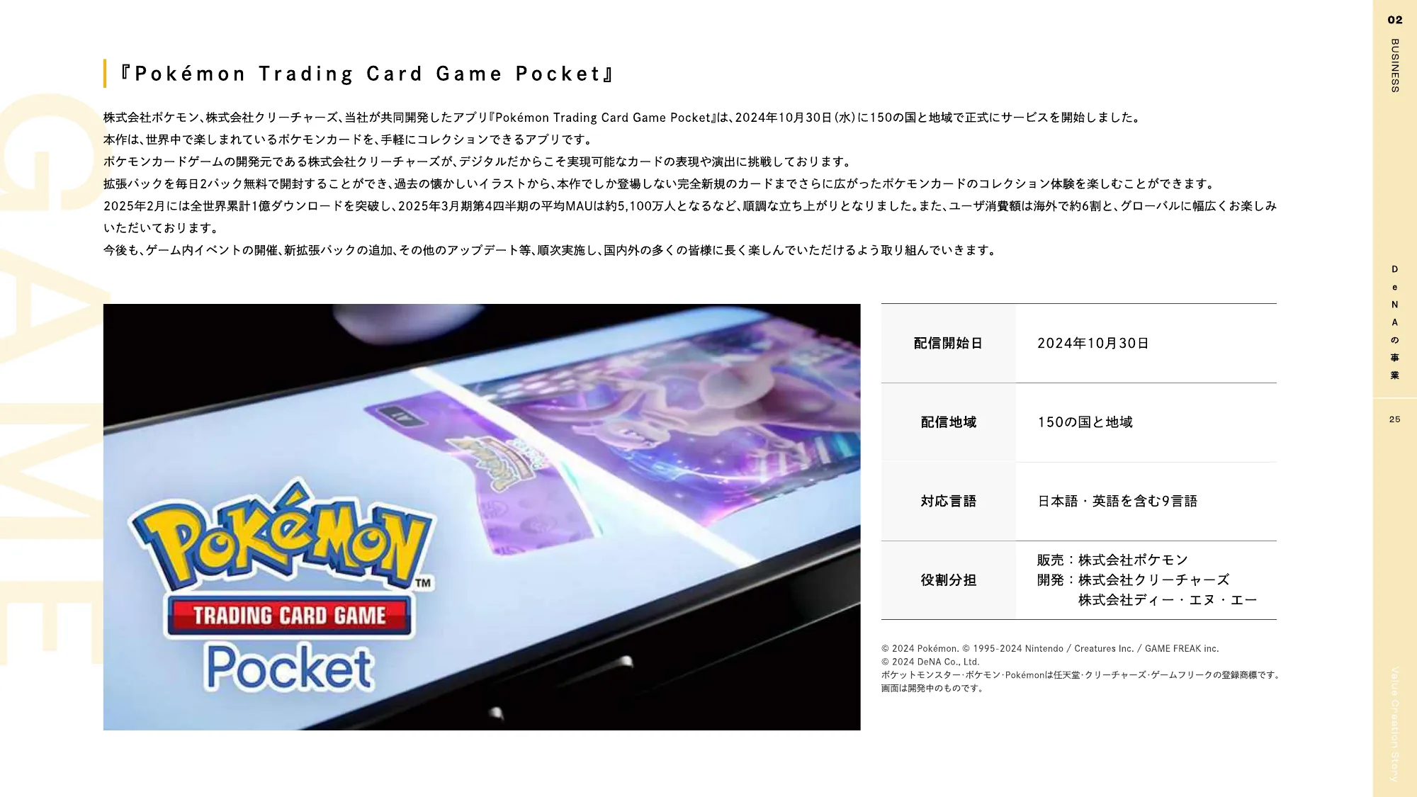 DeNA 2025 統合報告書｜株式会社ディー・エヌ・エー