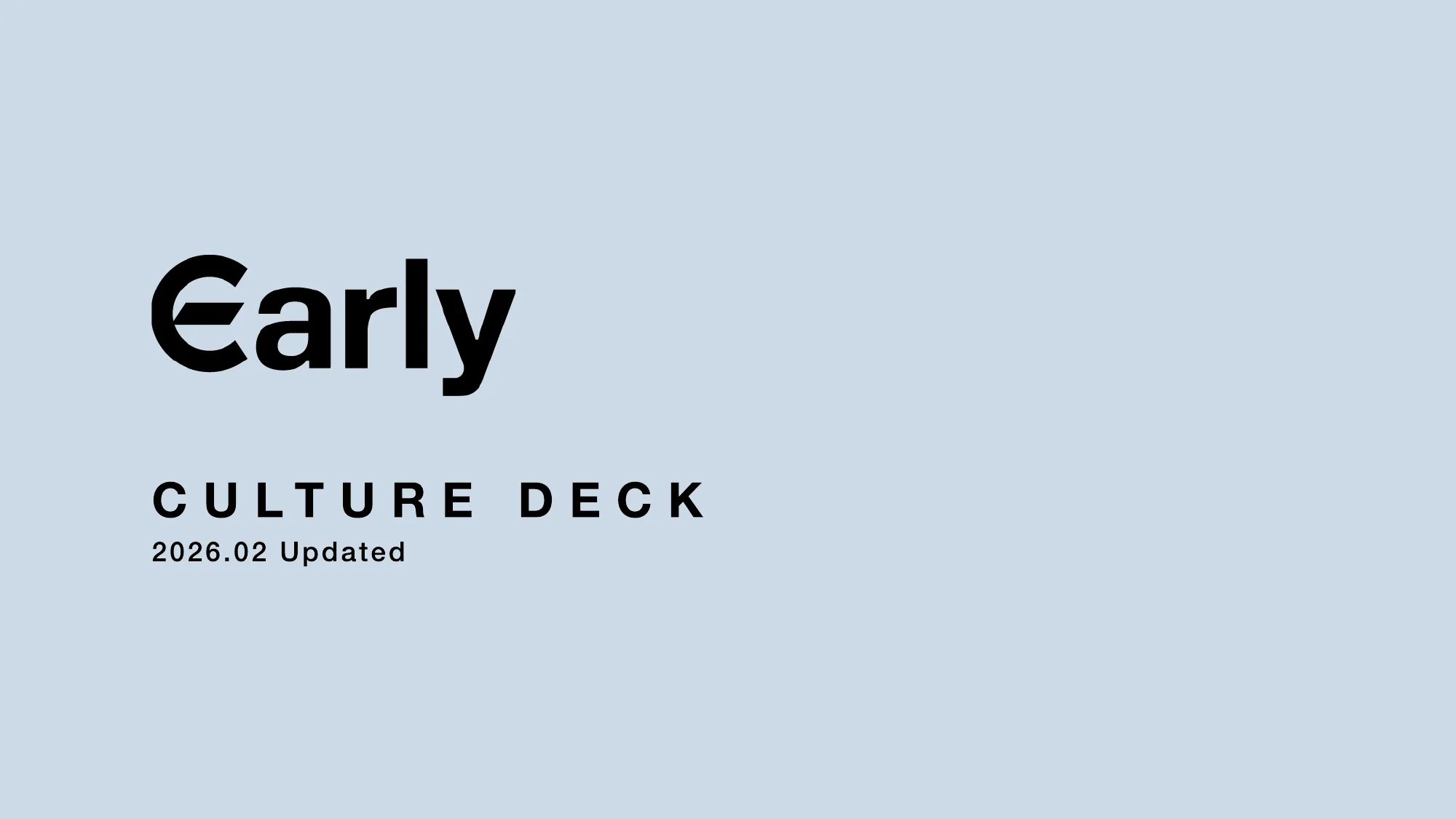 株式会社アーリーリフレクション Culture Deck