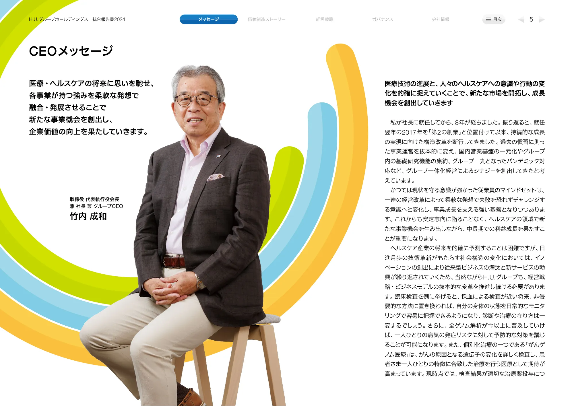 H.Uグループホールディングス 統合報告書2024