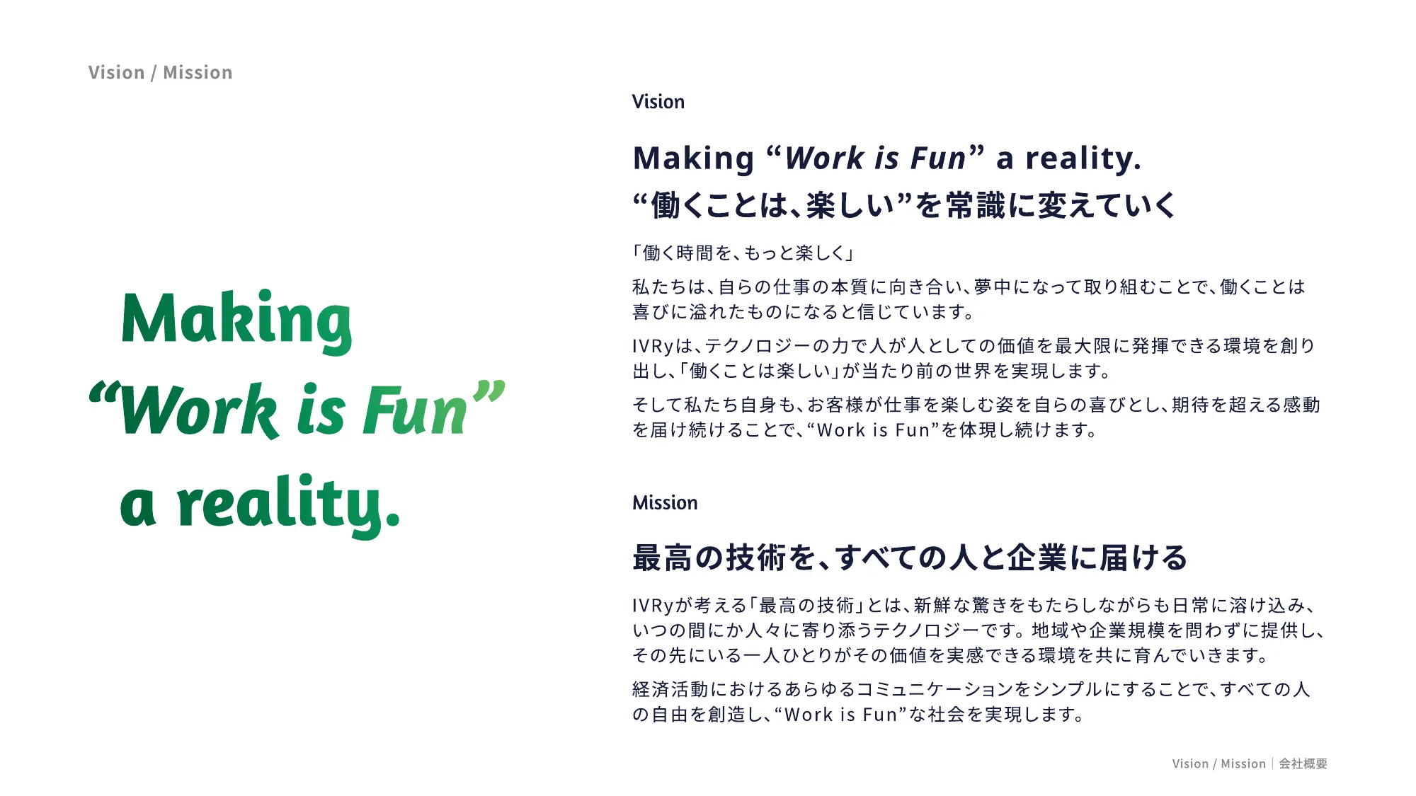 IVRy Company Deck（会社紹介資料）