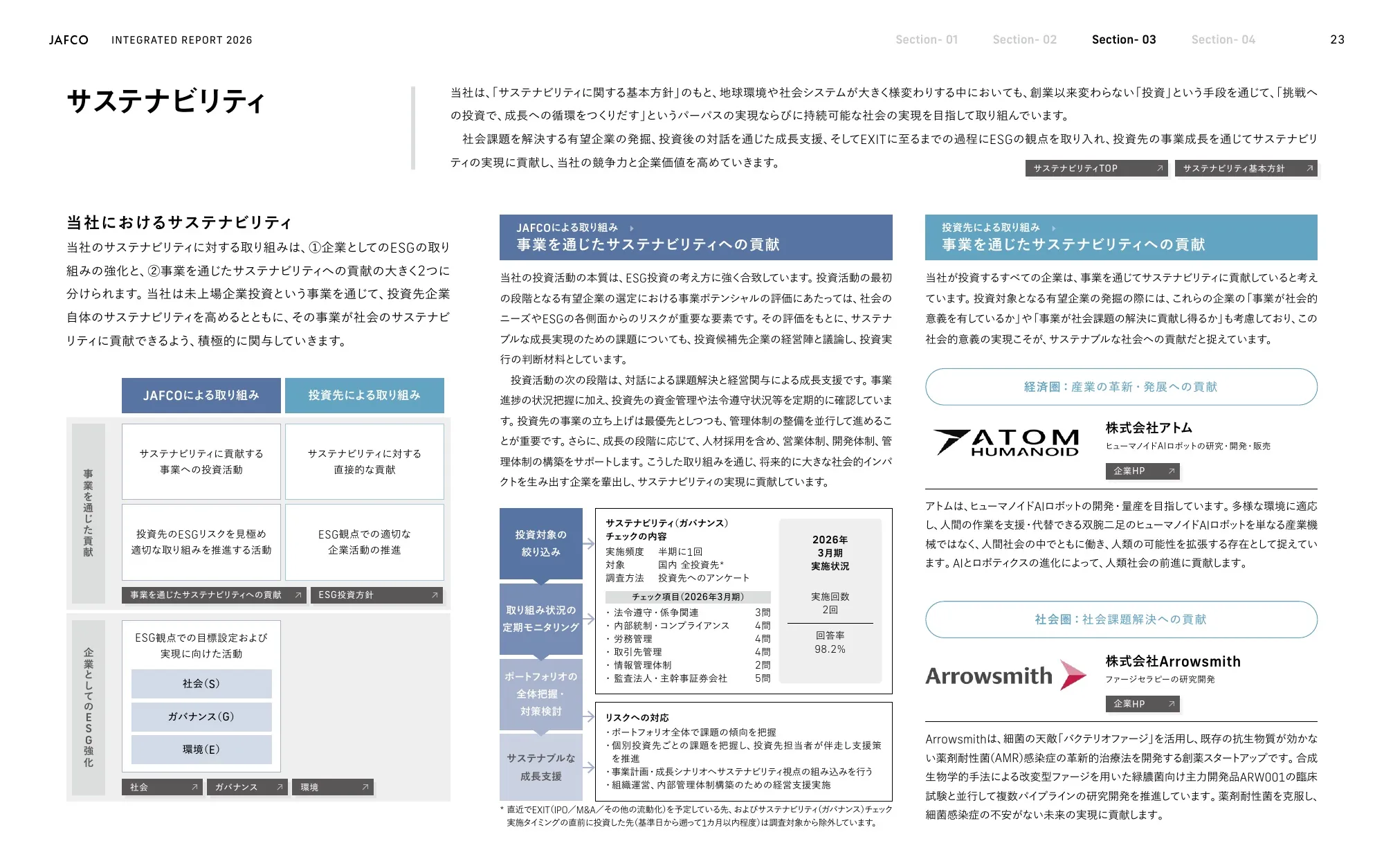 ジャフコグループ 統合報告書2026