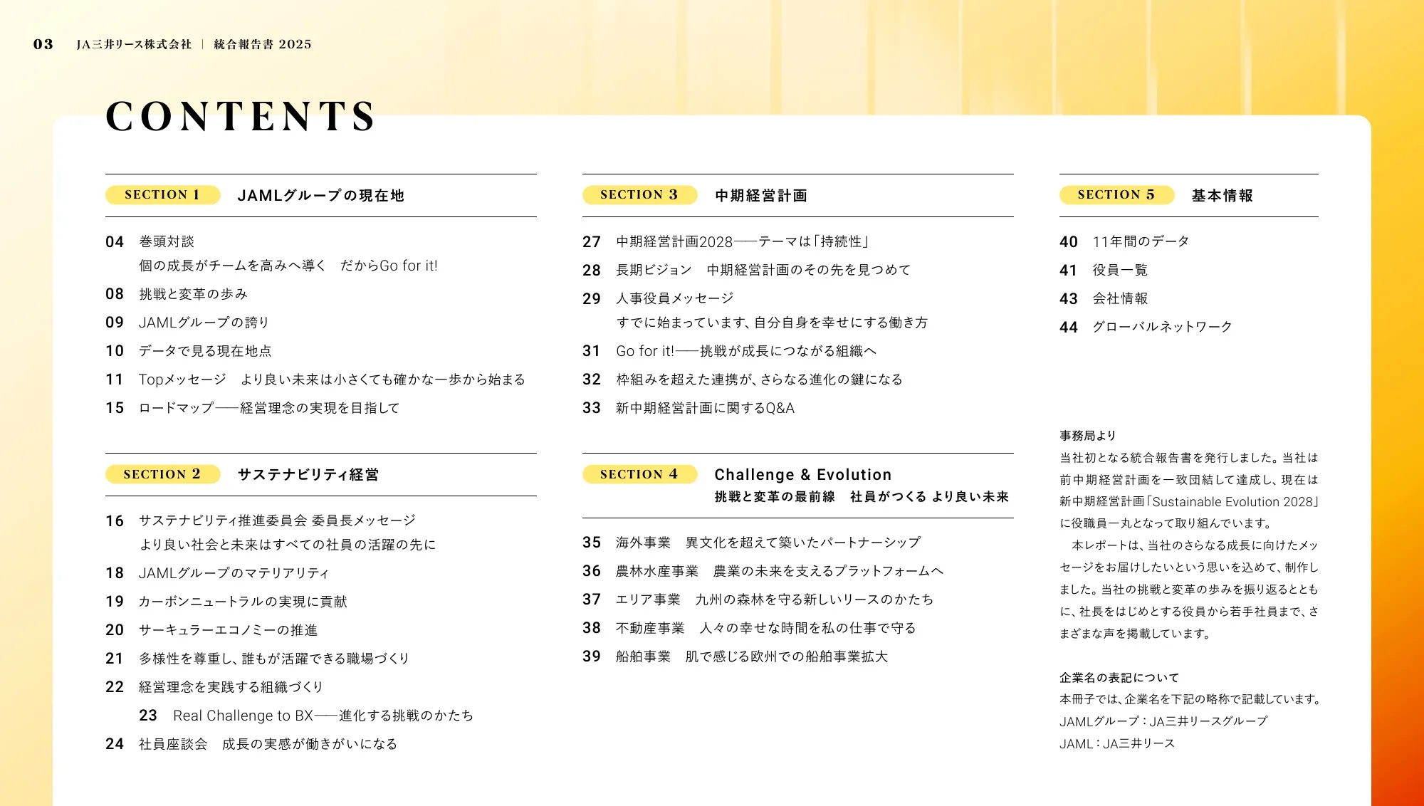 JA Mitsui Leasing Integrated Report 2025