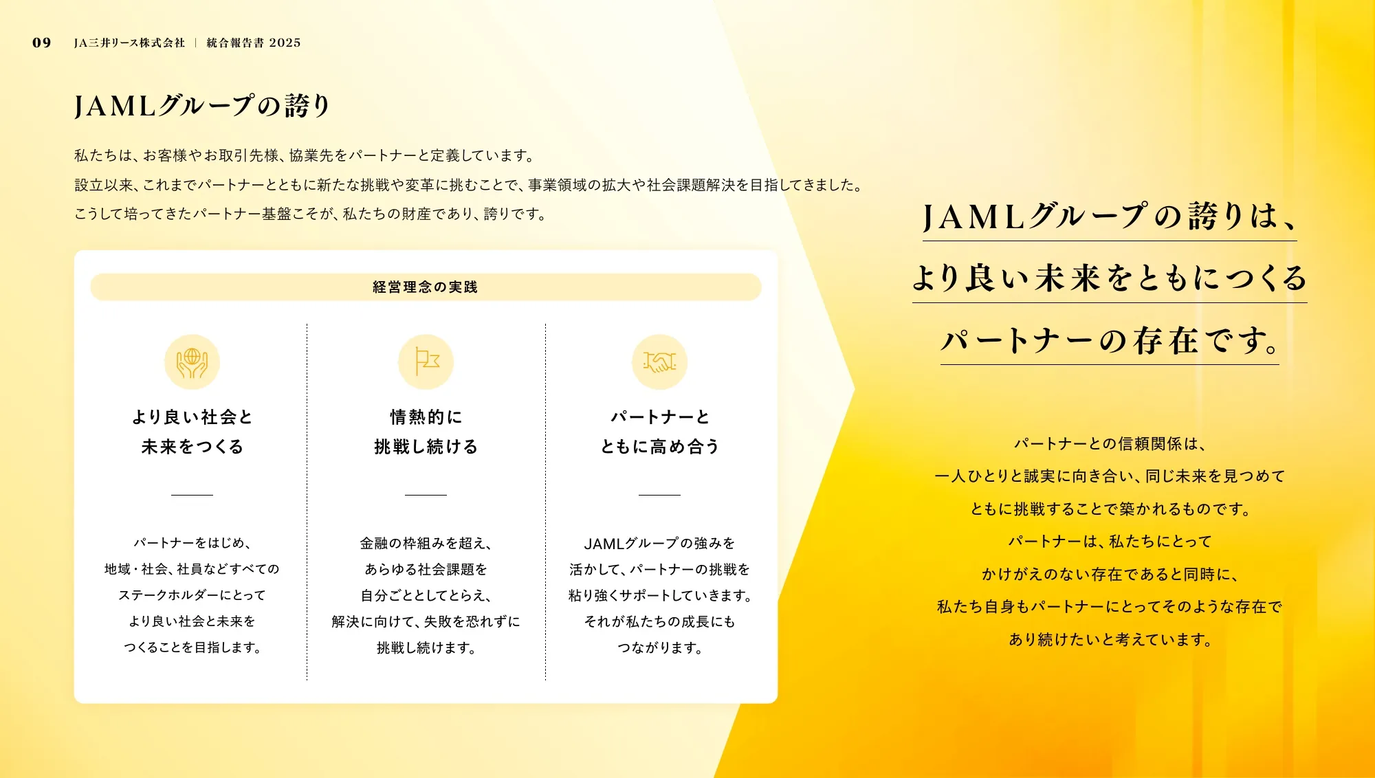 JA三井リース株式会社 ｜ 統合報告書 2025