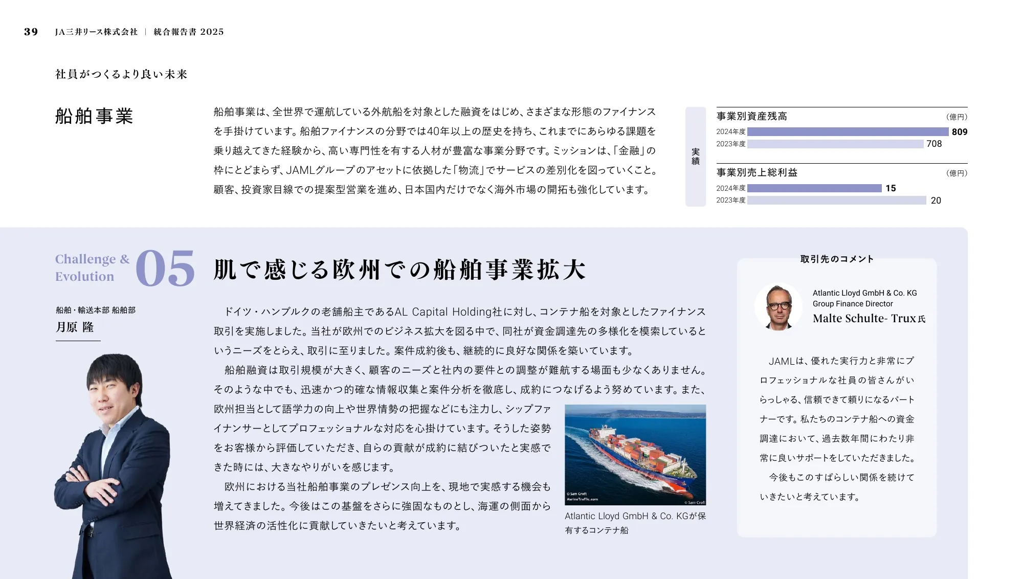 JA三井リース株式会社 ｜ 統合報告書 2025