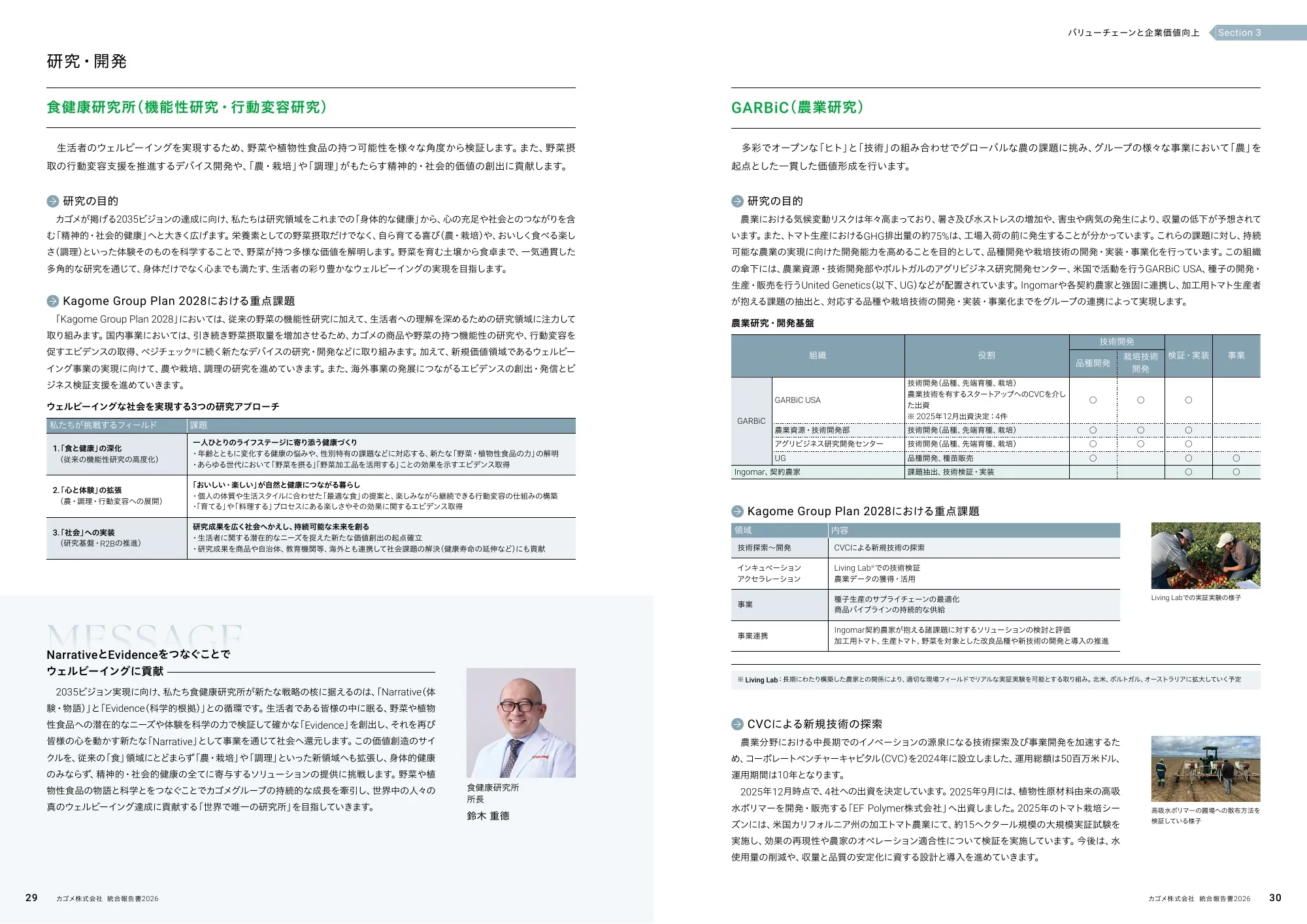 KAGOME INTEGRATED REPORT 統合報告書 2026
