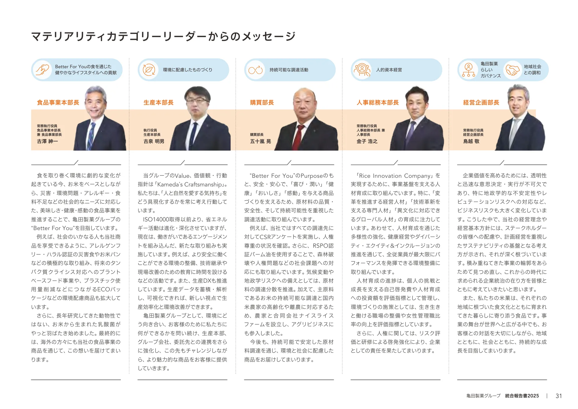 Kameda Seika Group Integrated Report 2025