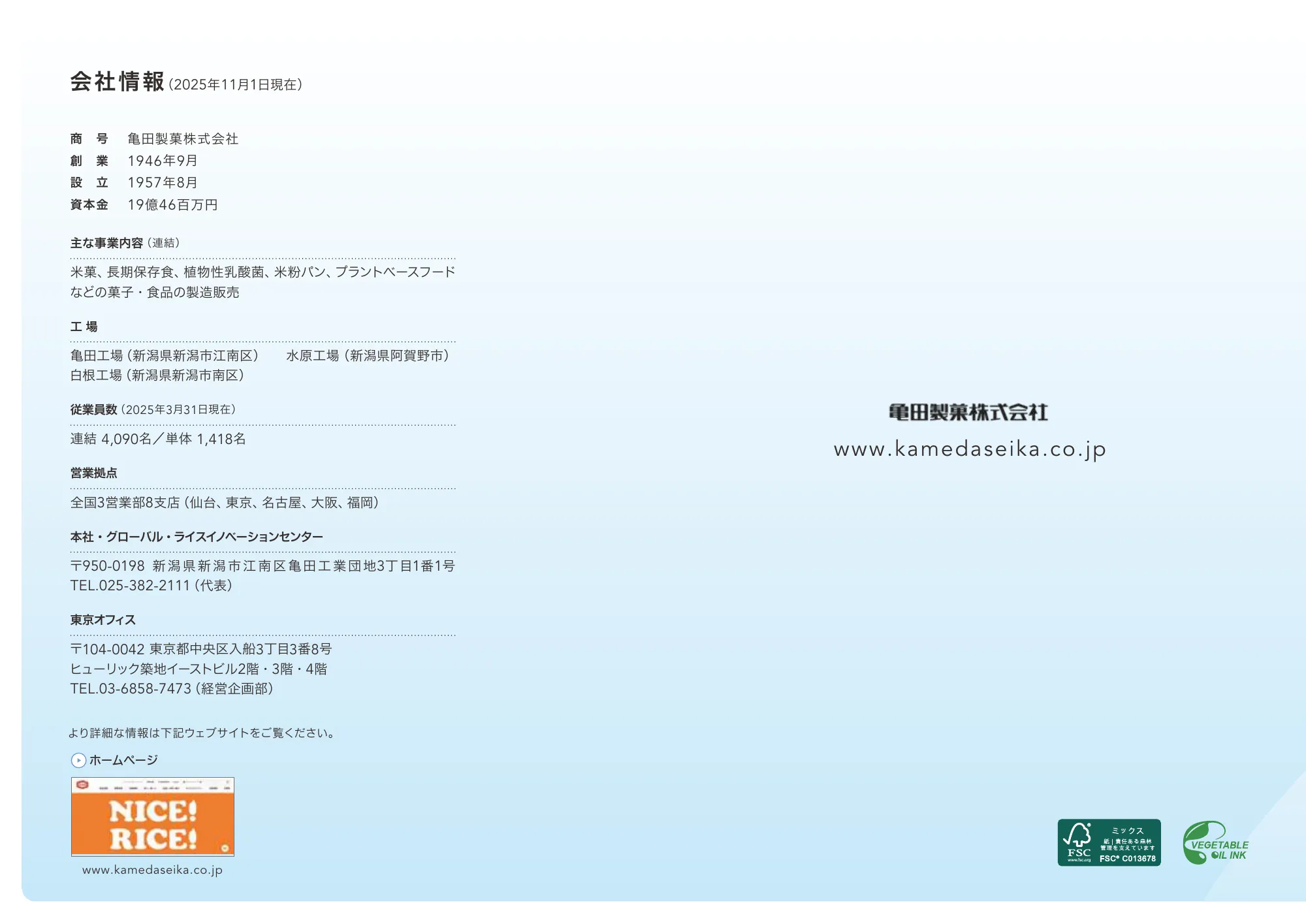 Kameda Seika Group Integrated Report 2025