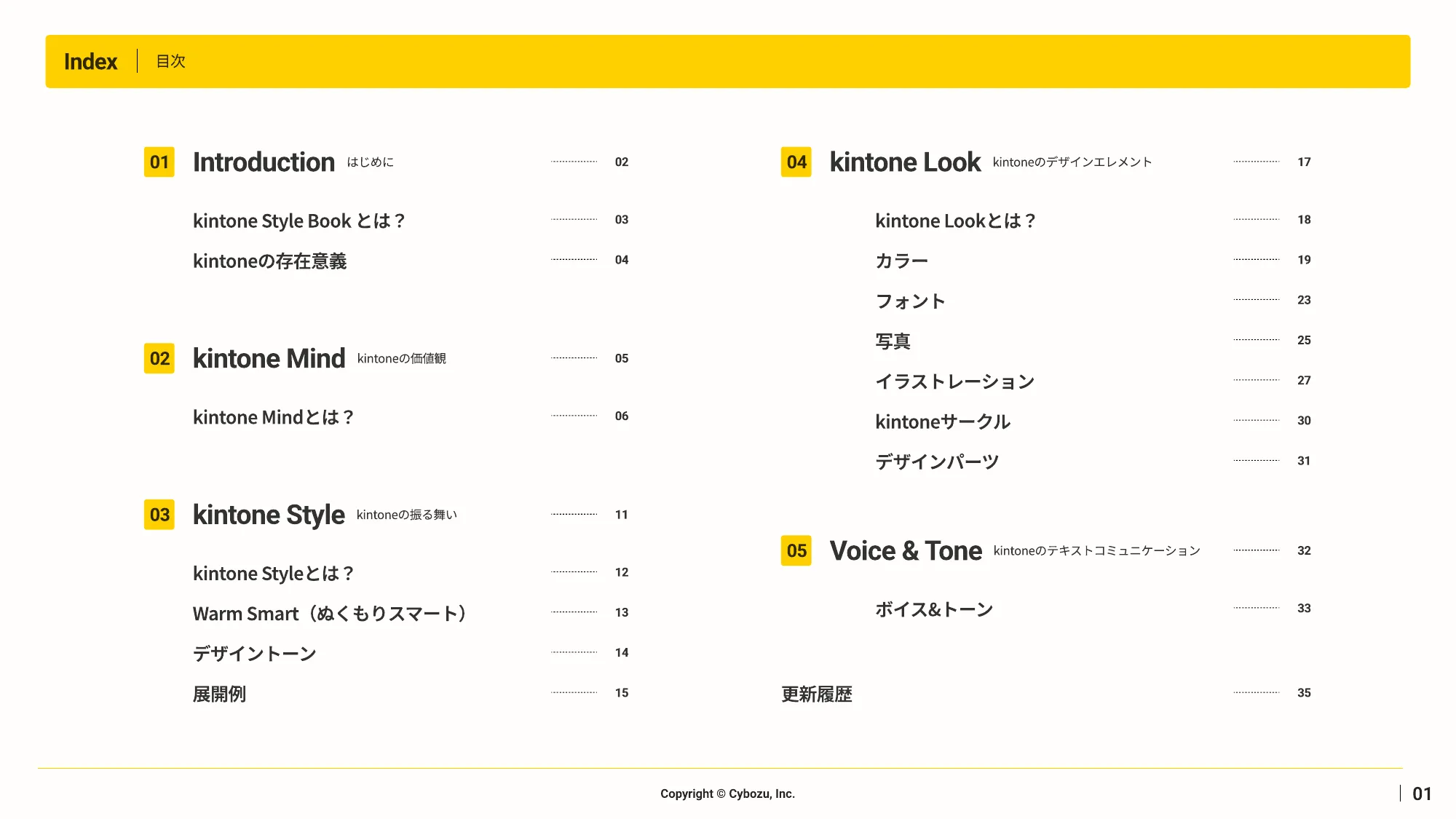 kintone Style Book