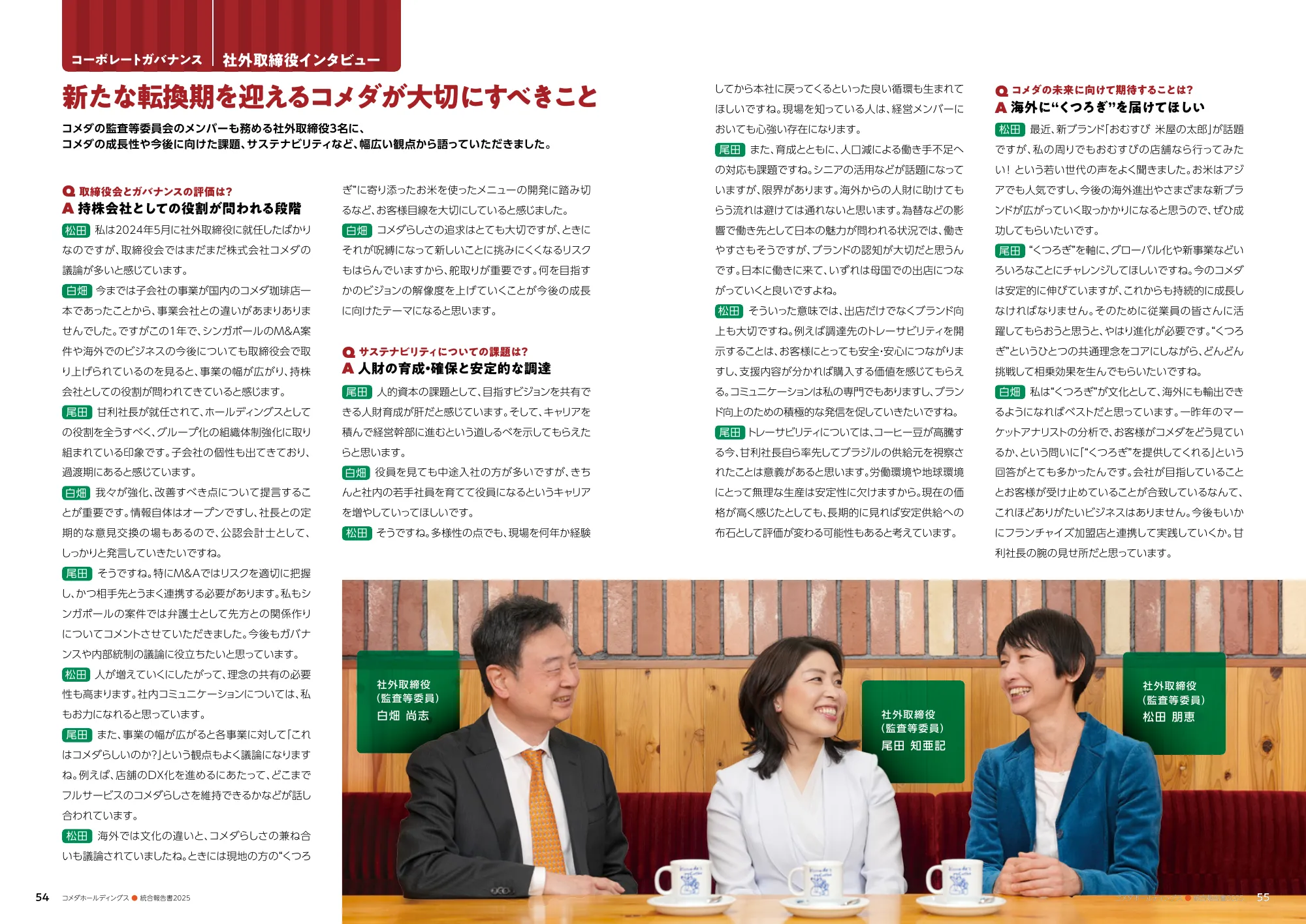 コメダホールディングス 統合報告書 2025