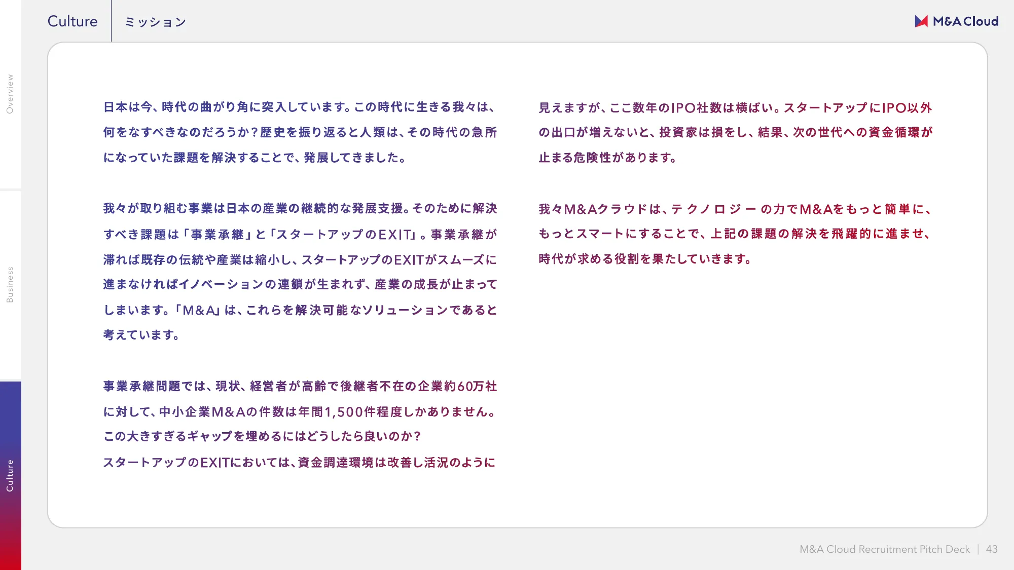 M&Aクラウド 会社紹介資料