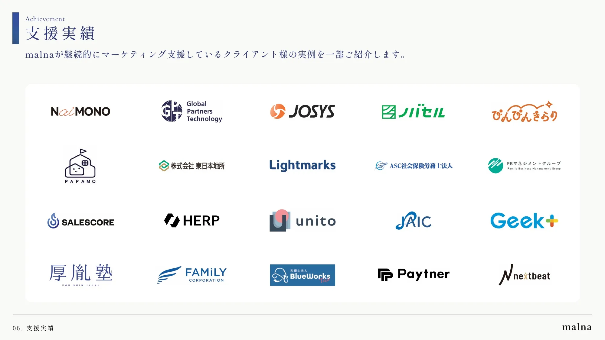 malna株式会社 会社説明資料