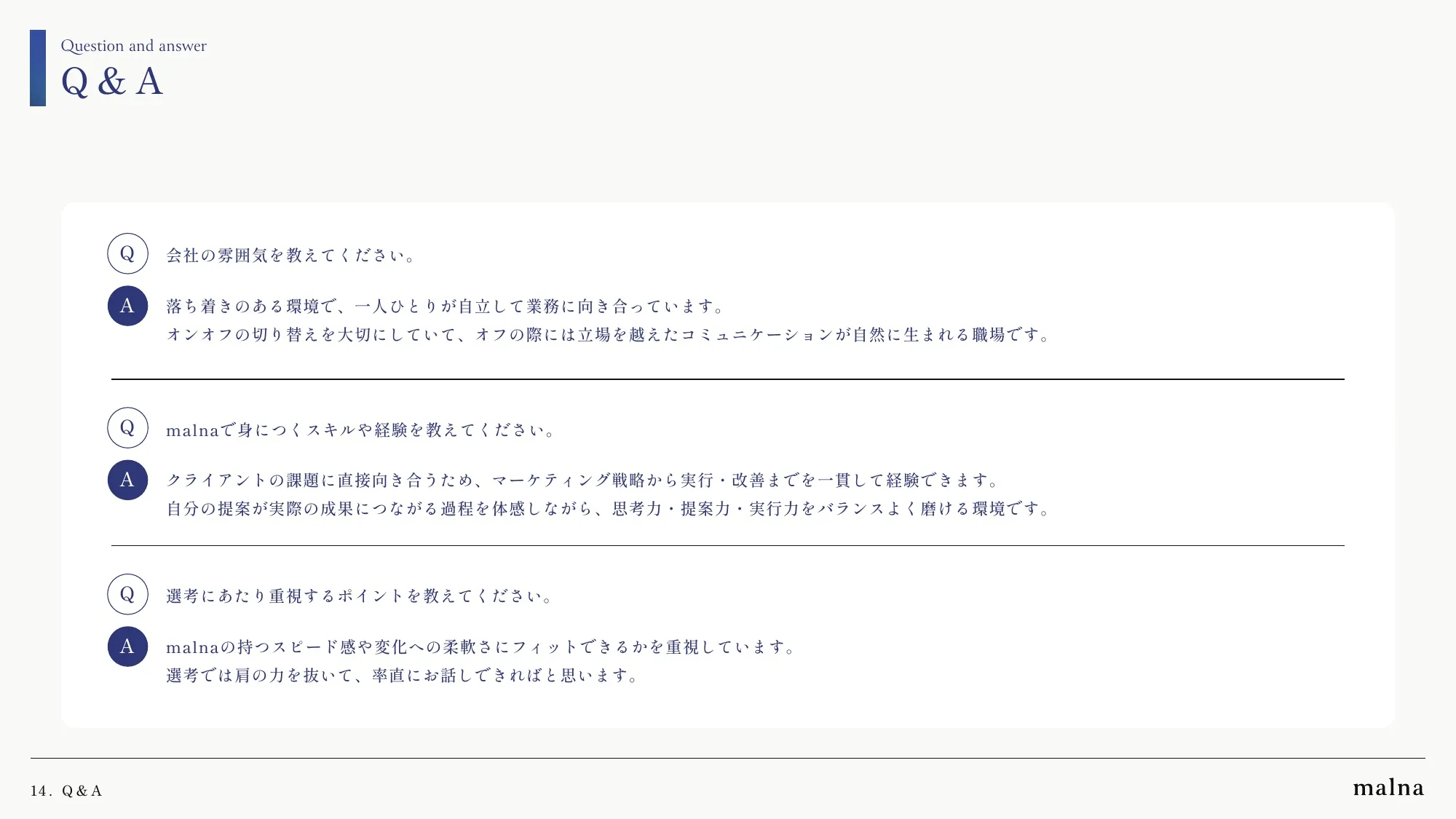 malna株式会社 会社説明資料