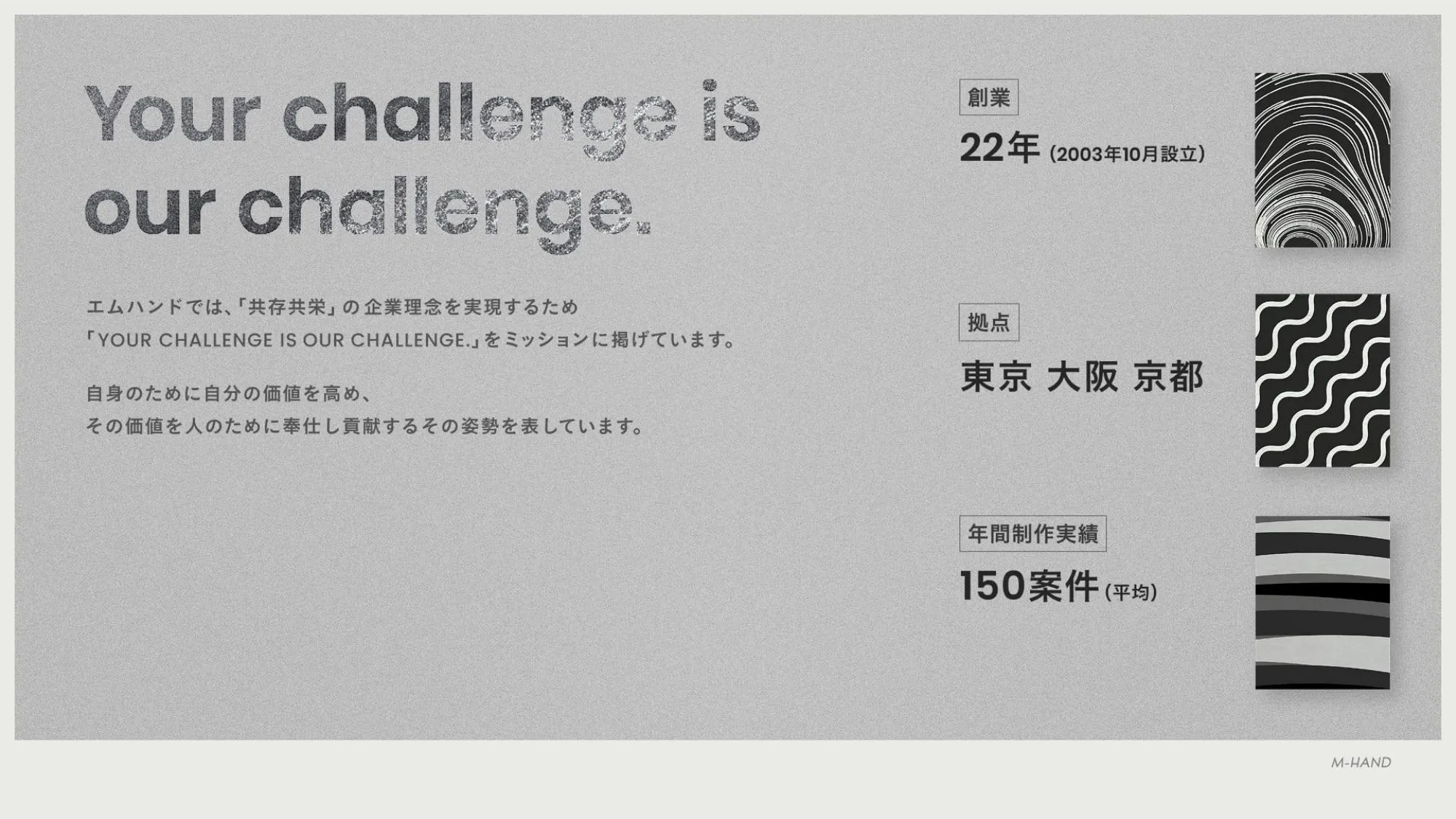 Creative Director Job Introduction Material | M-Hand Co., Ltd.