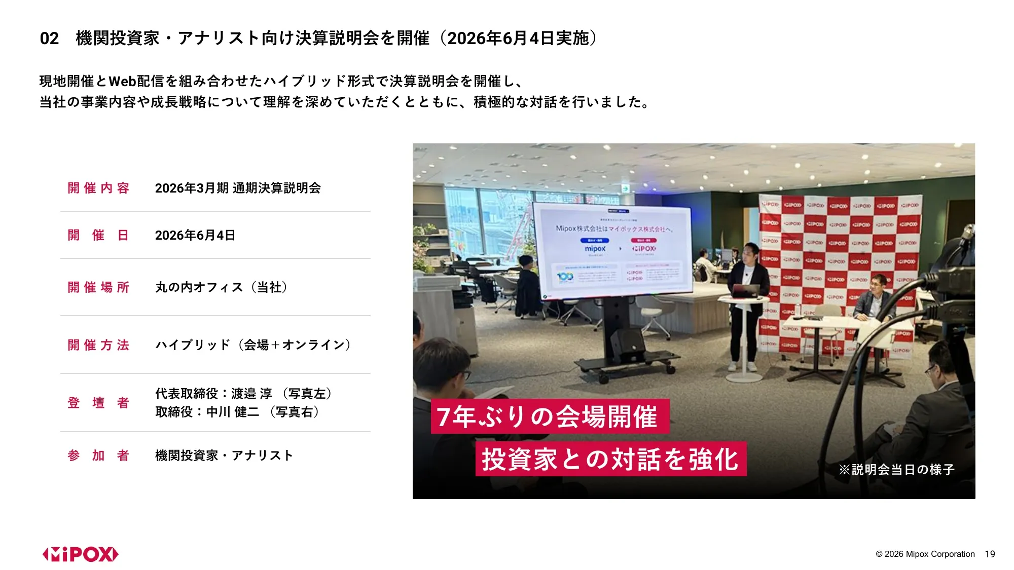 Mipox Inc. 2027 회계연도 1분기 재무 실적 발표 자료