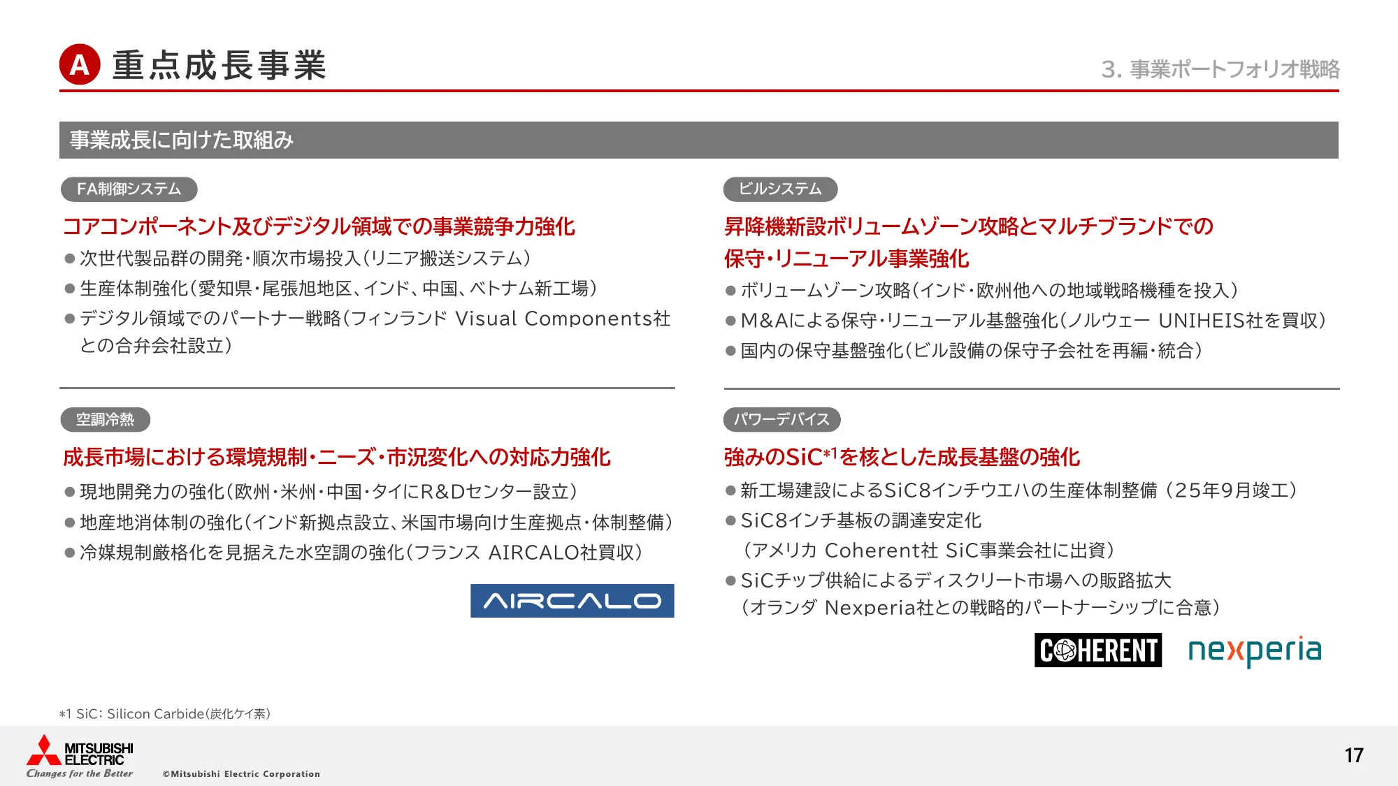 三菱電機の経営戦略