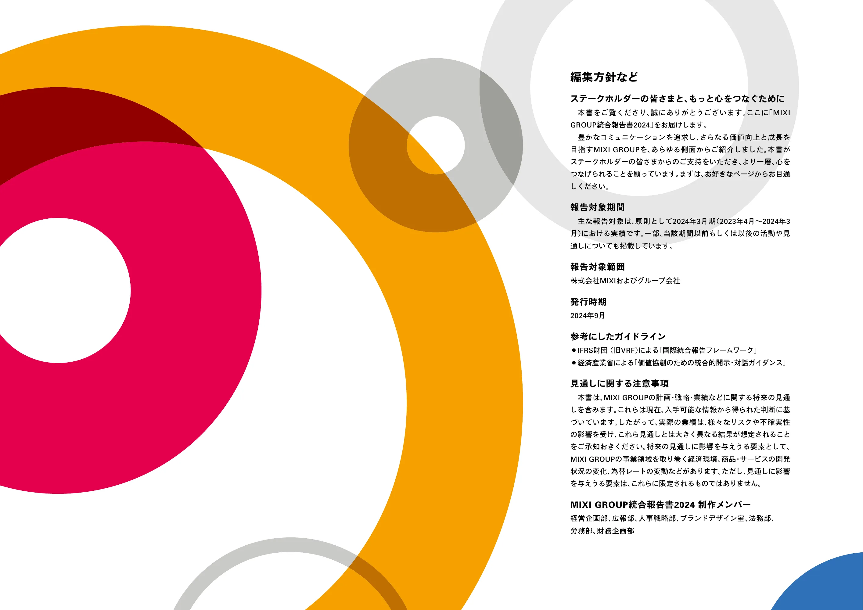 MIXI GROUP 統合報告書 2024