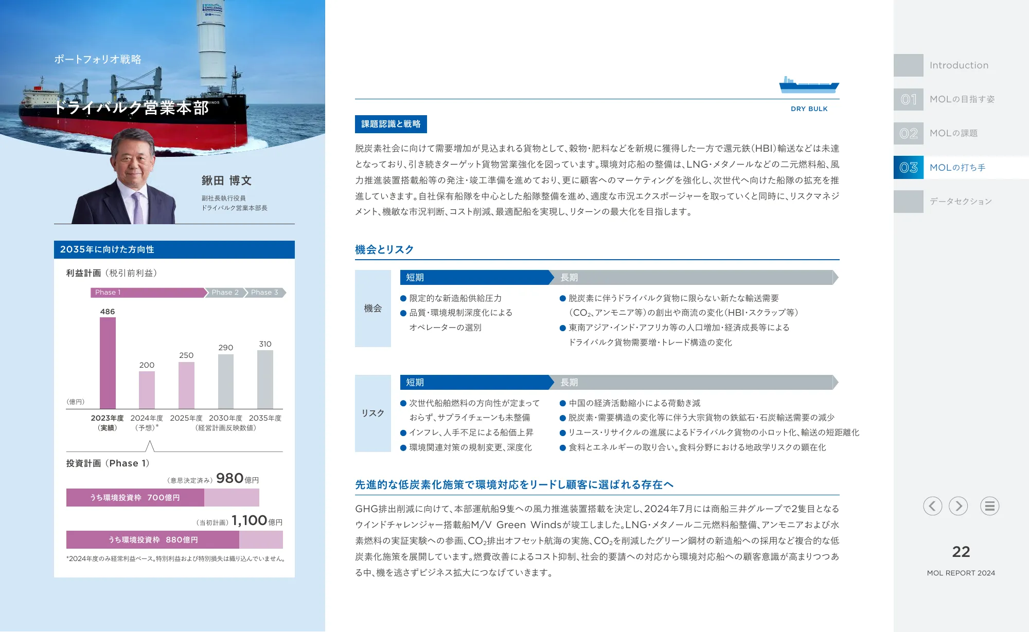 統合報告書 MOLレポート2024|株式会社商船三井