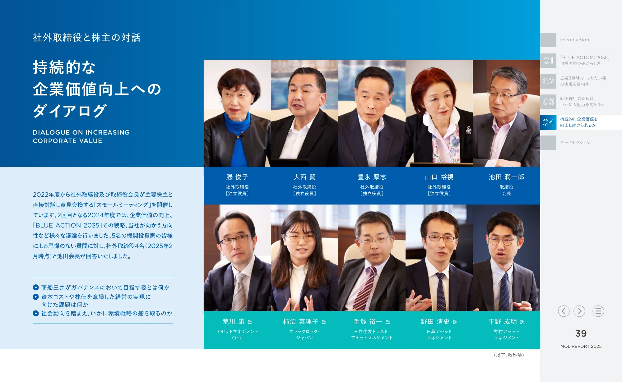 MOL REPORT 2025｜株式会社 商船三井