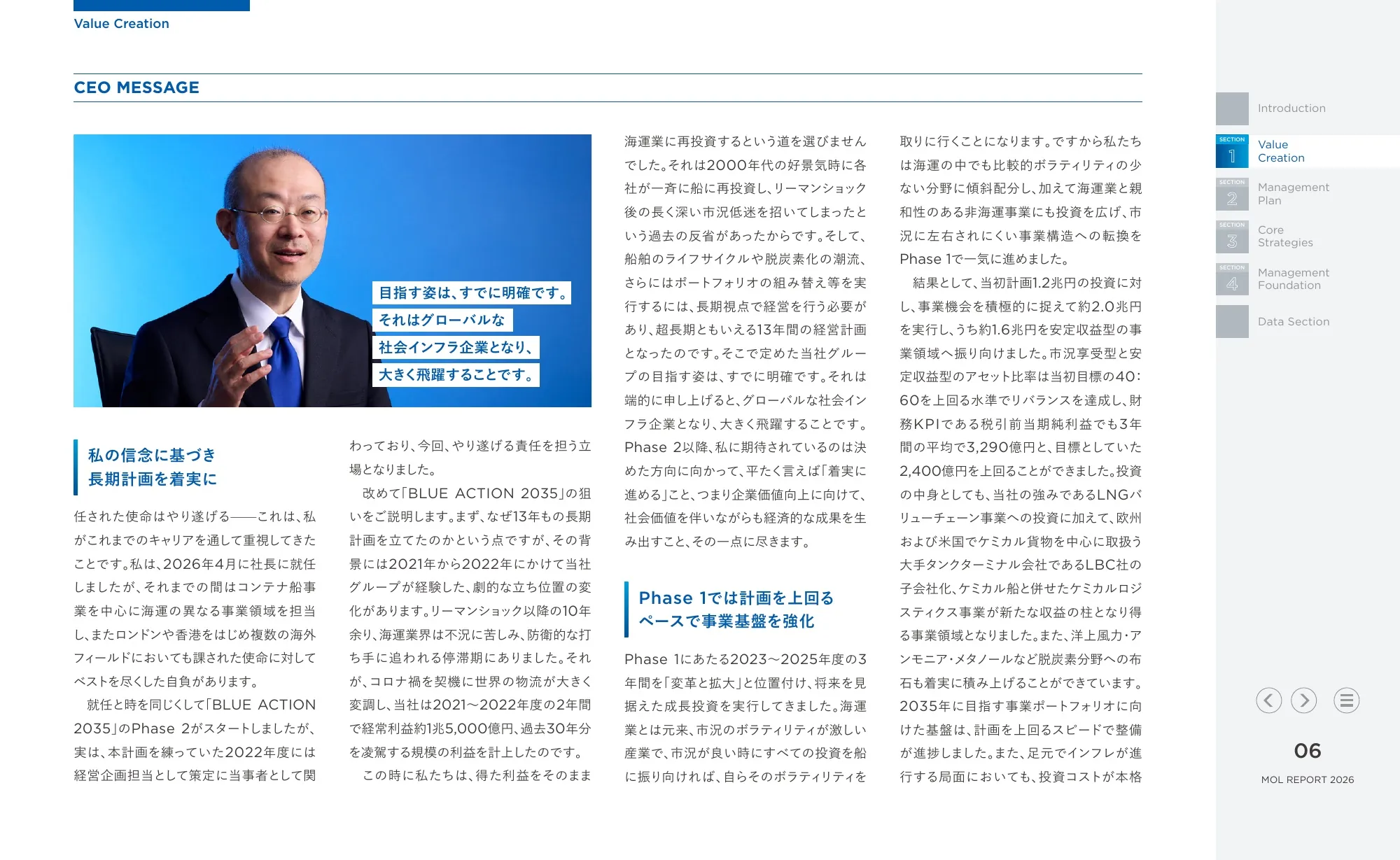 統合報告書 MOLレポート2026|株式会社商船三井