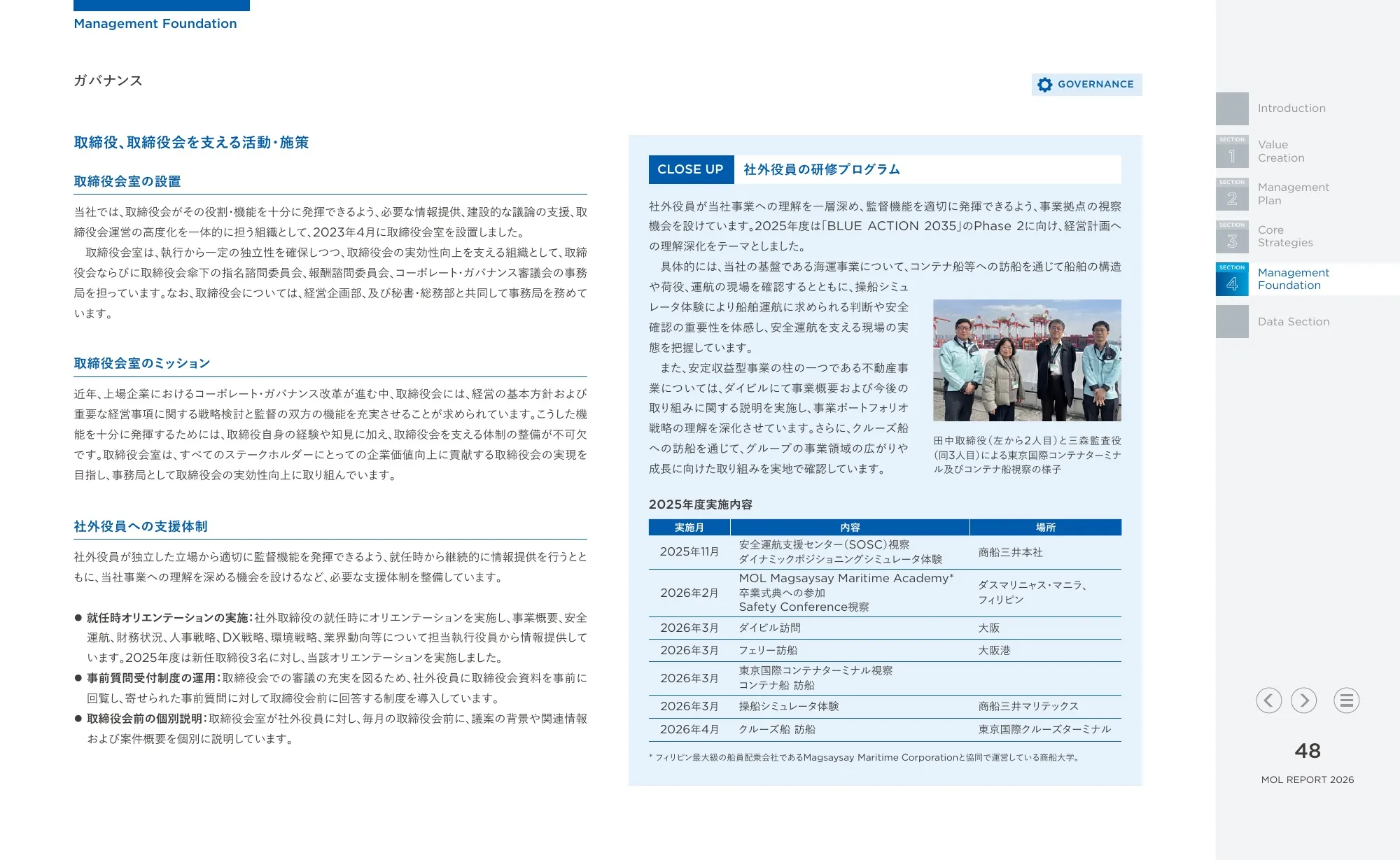 統合報告書 MOLレポート2026|株式会社商船三井
