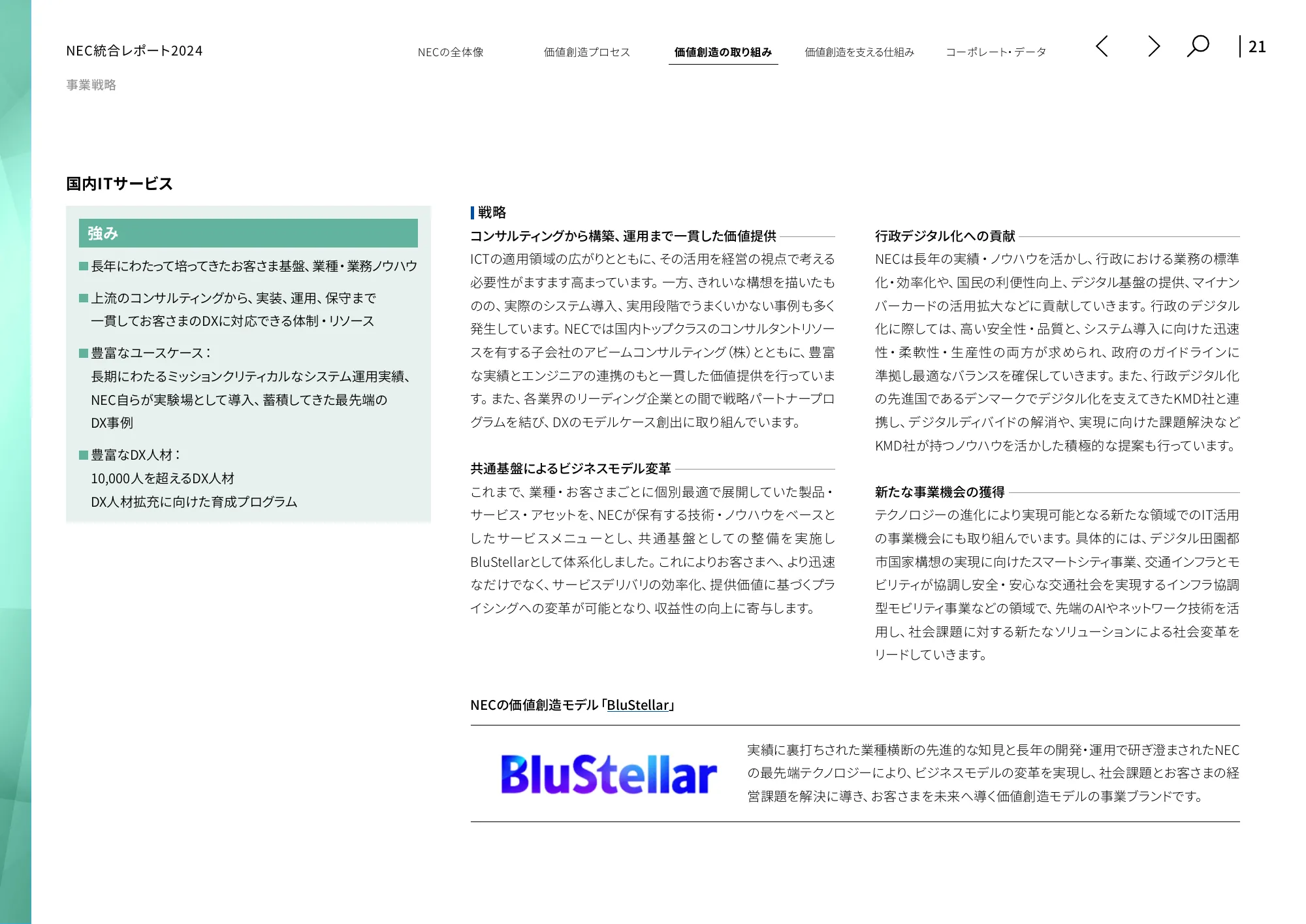 統合レポート2024|日本電気株式会社