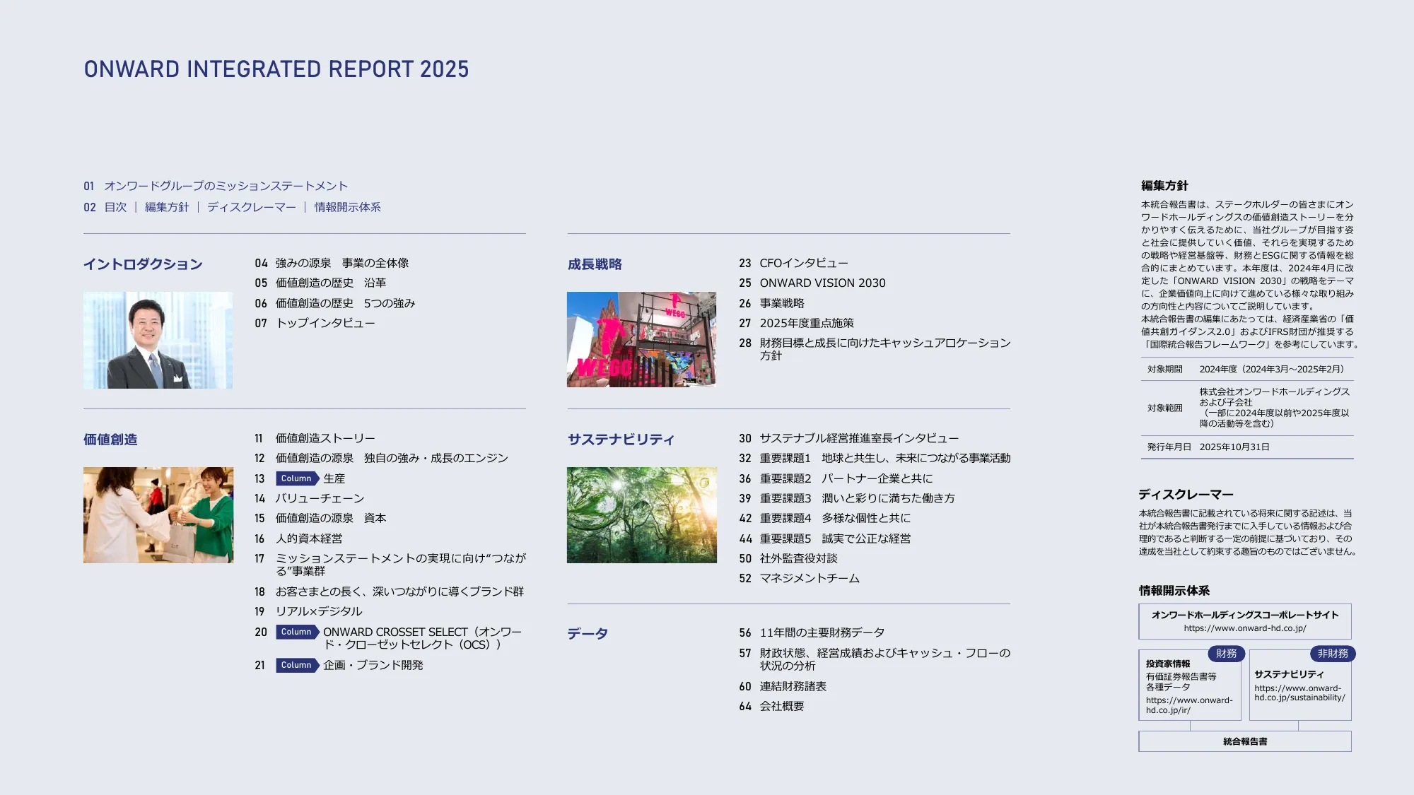 統合報告書2025｜株式会社オンワードホールディングス