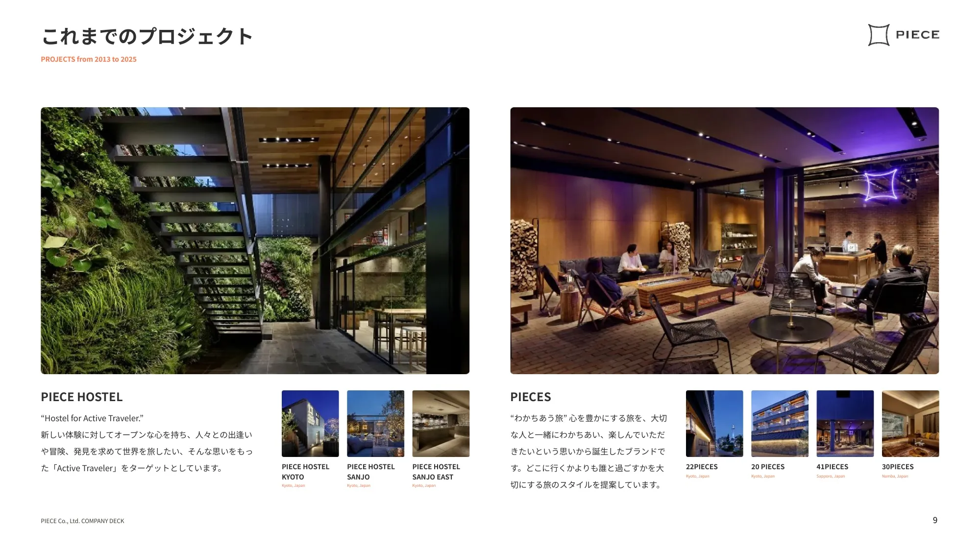 COMPANY DECK／かけがえのない思い出のPIECEを。｜株式会社PIECE