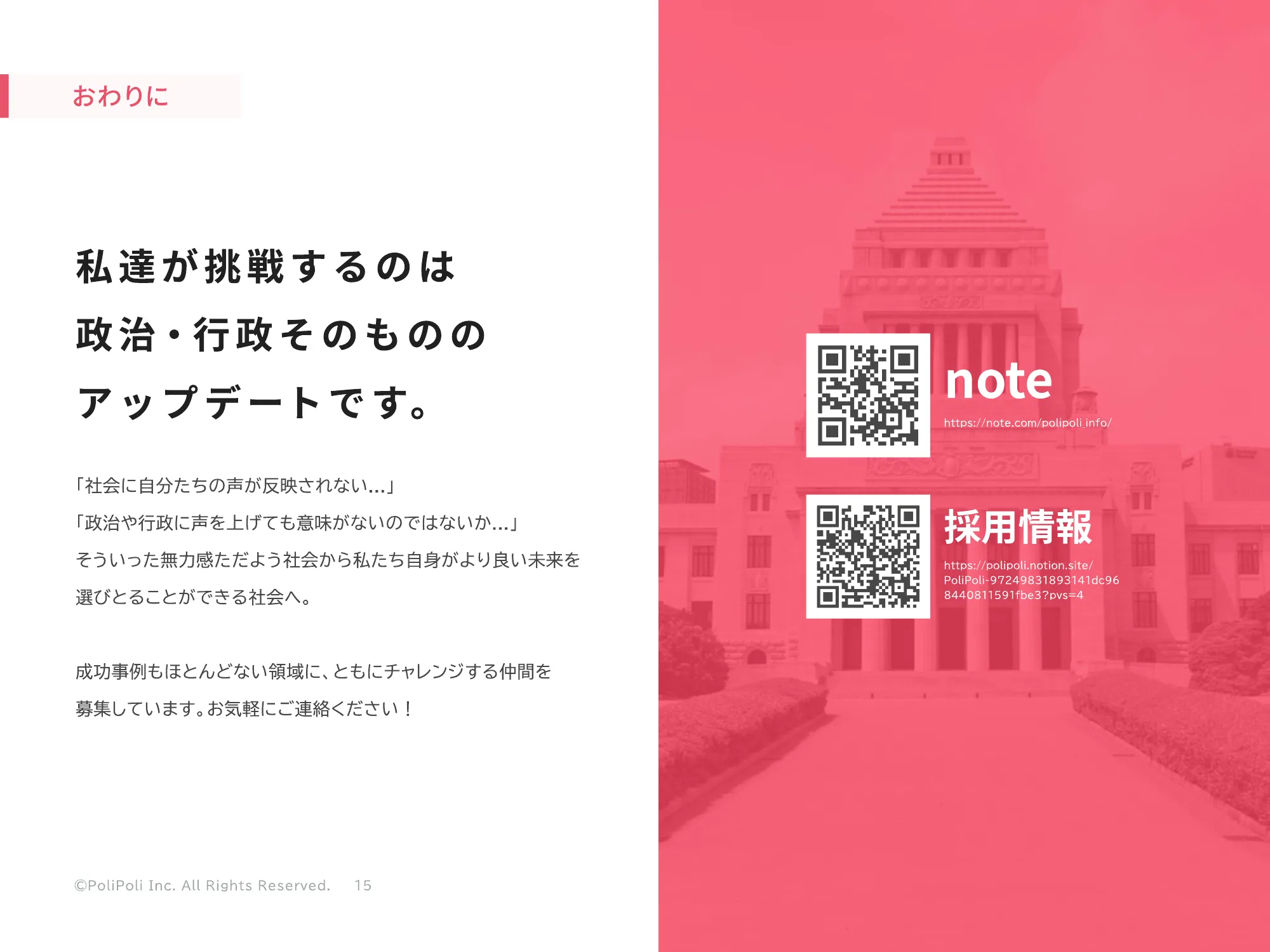株式会社PoliPoli Recruit Deck