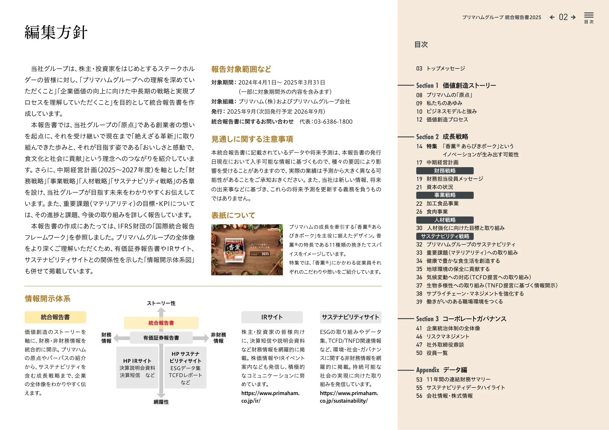 プリマハムグループ統合報告書2025