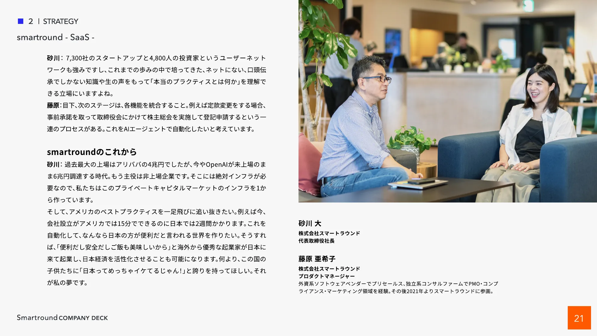 株式会社スマートラウンド 会社紹介資料 / CompanyDeck