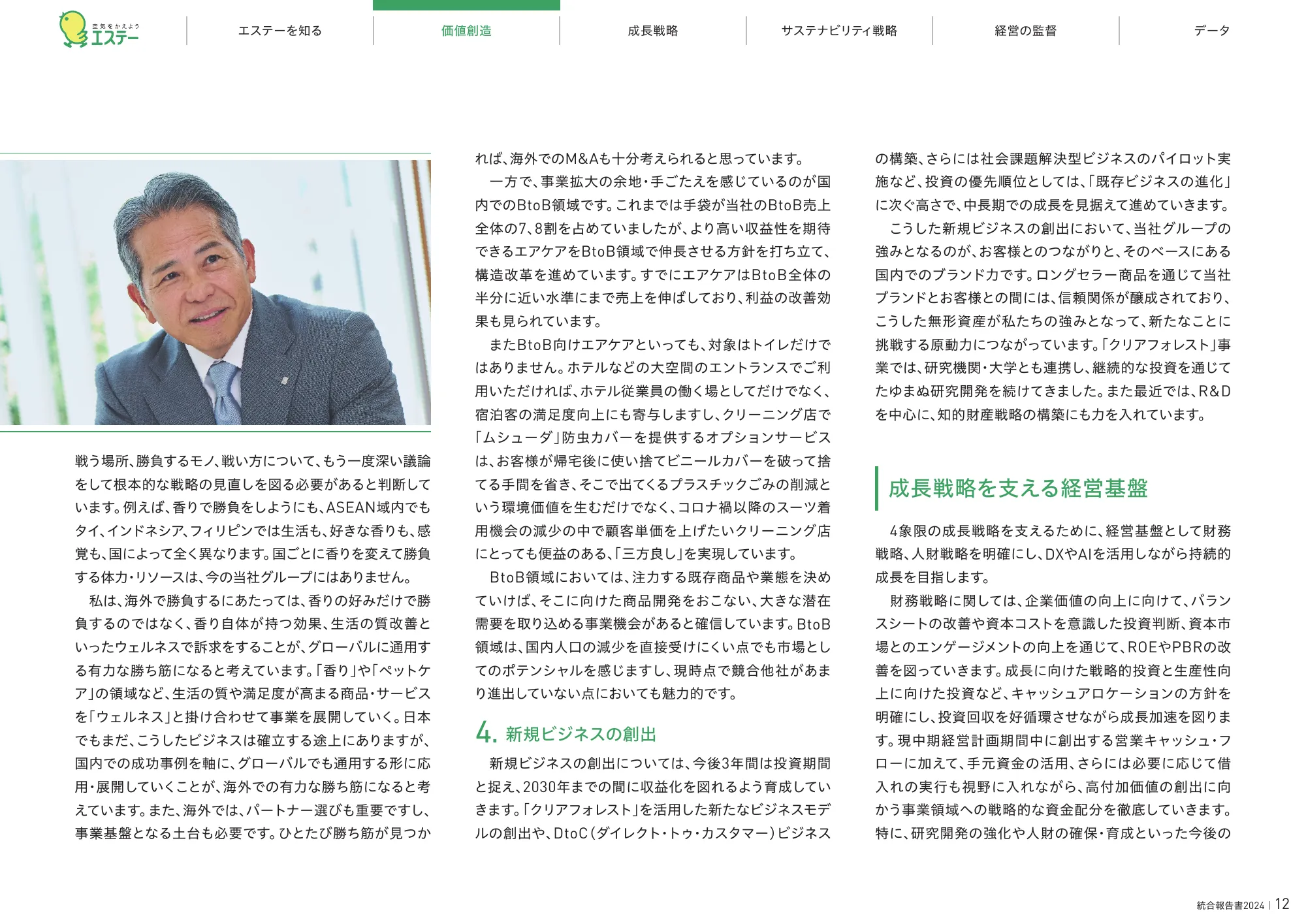 統合報告書2024|エステー株式会社