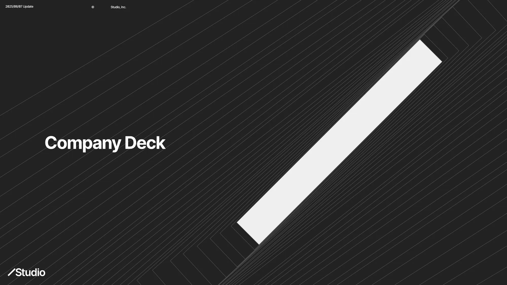 Studio Inc. Company Deck