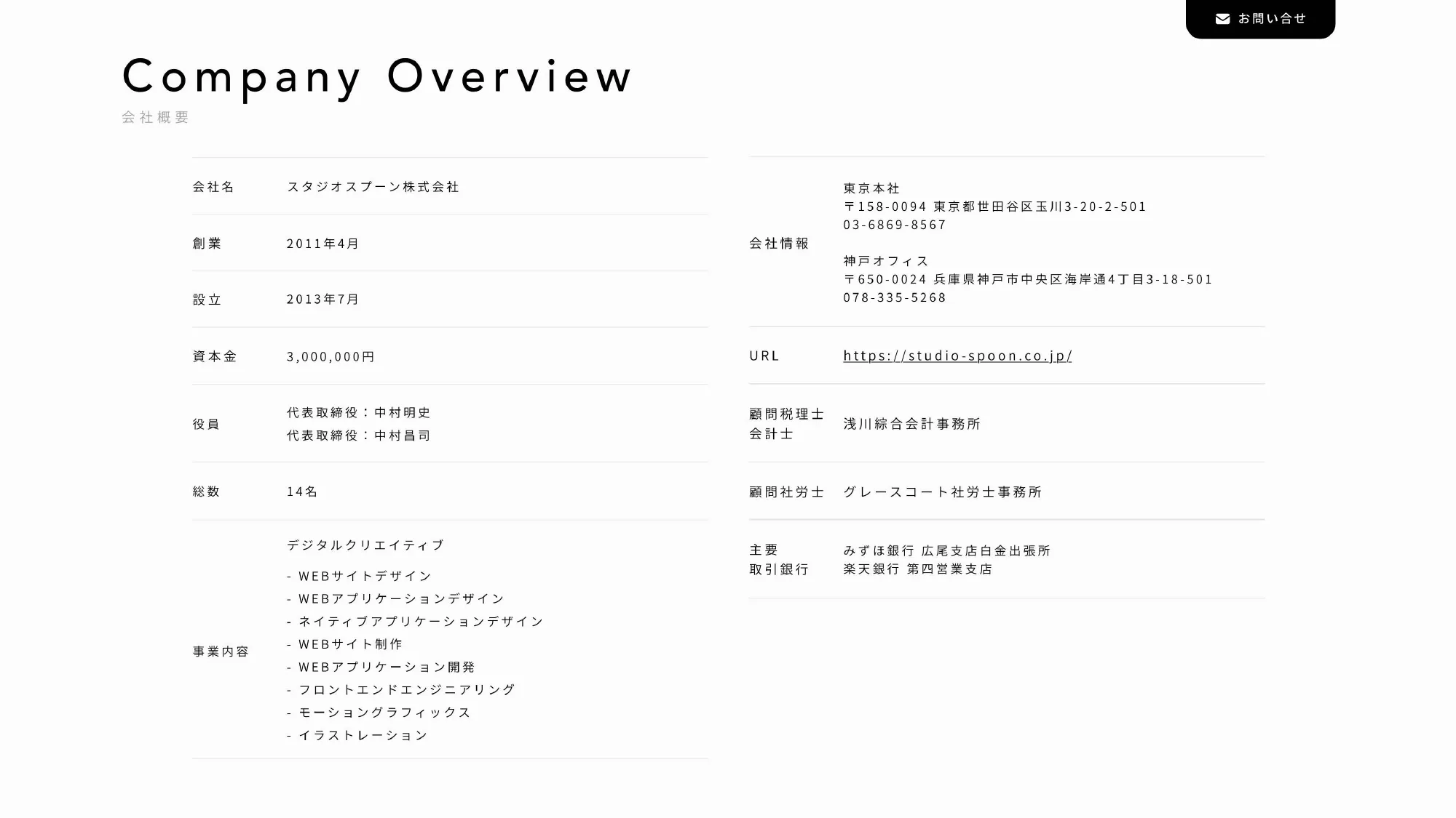 スタジオスプーン株式会社｜会社紹介資料