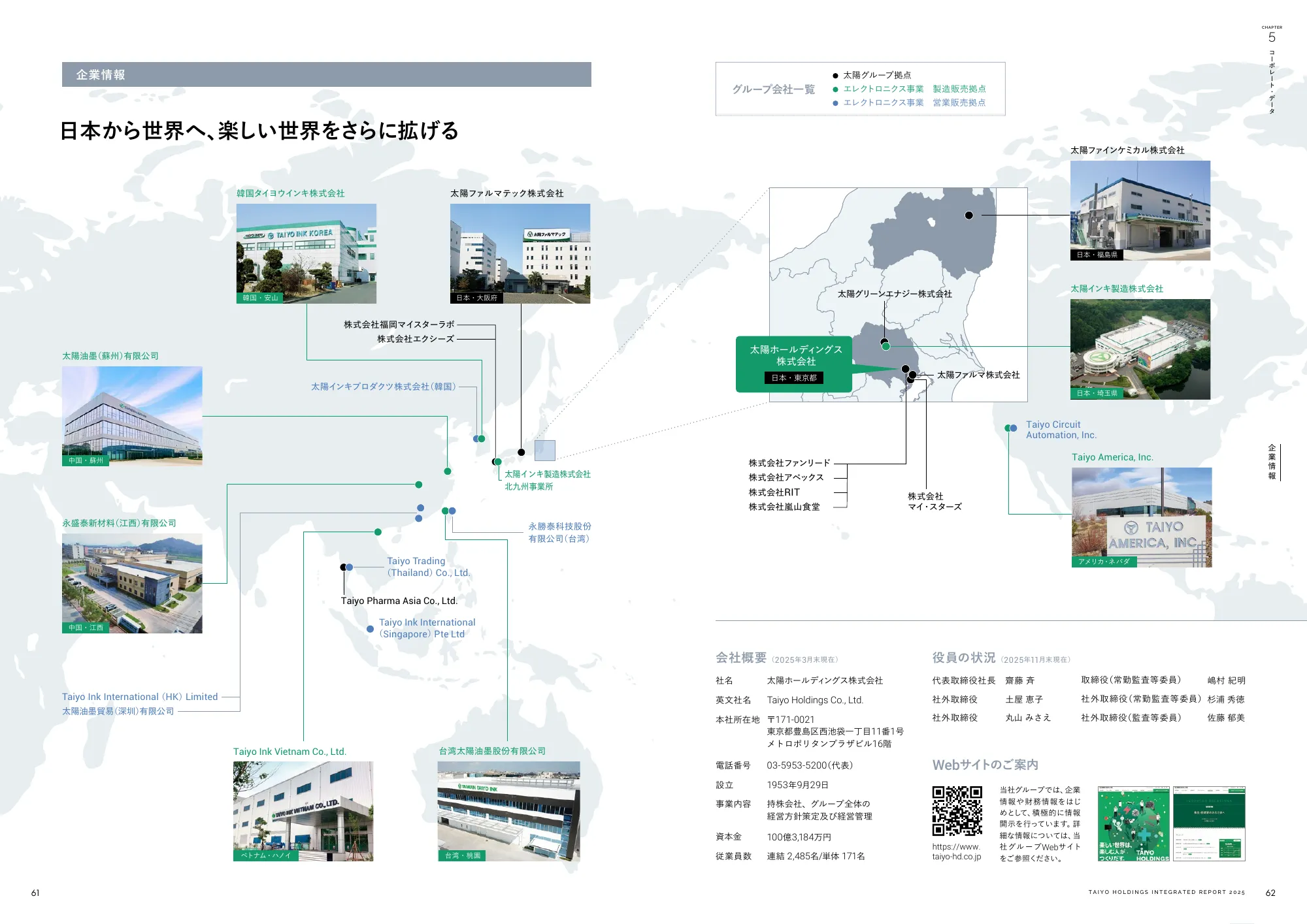Integrated Report 2025｜Taiyo Holdings Co., Ltd.