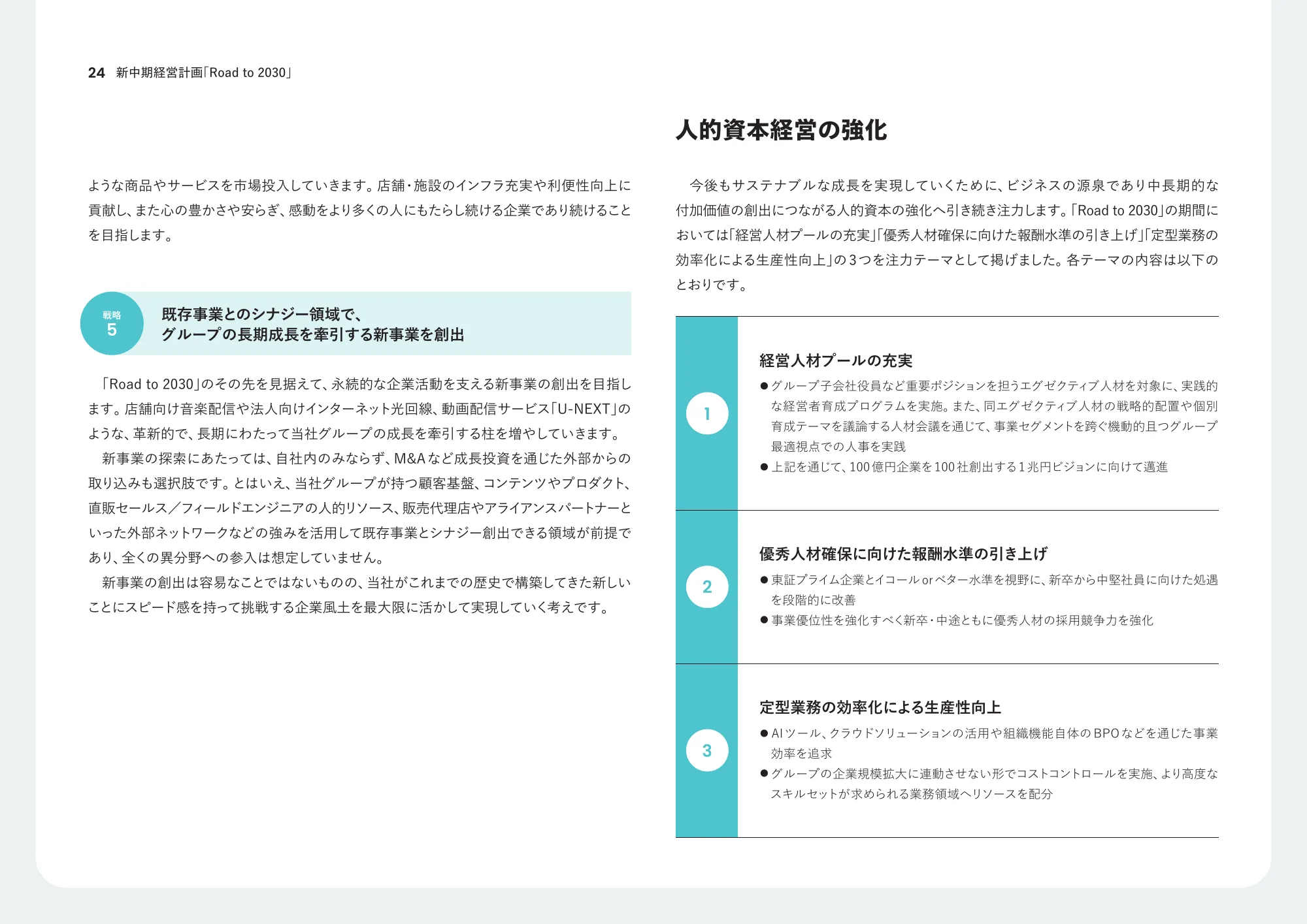 통합 보고서 2025 | U-NEXT HOLDINGS Co., Ltd.