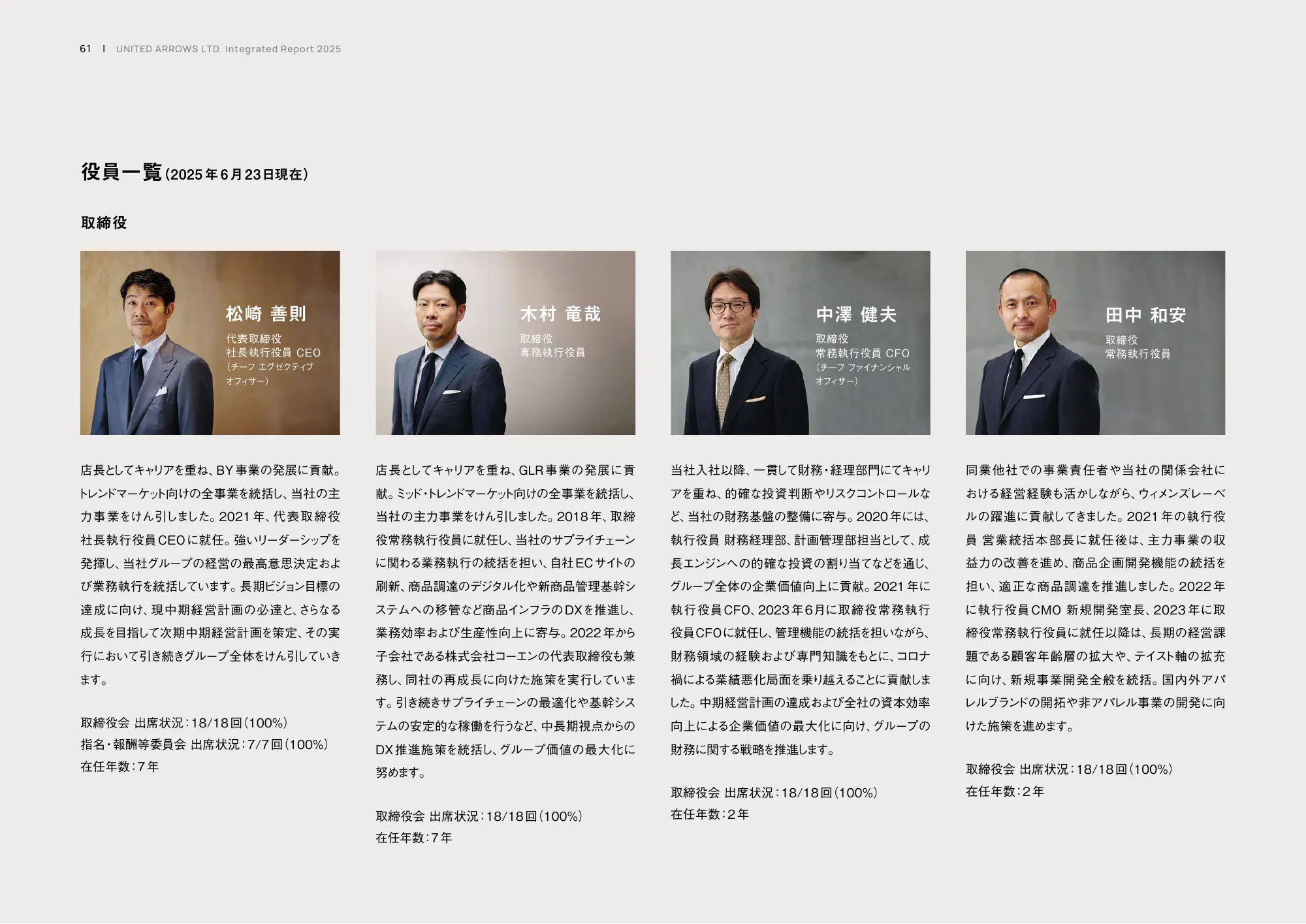 統合レポート2025｜株式会社ユナイテッドアローズ