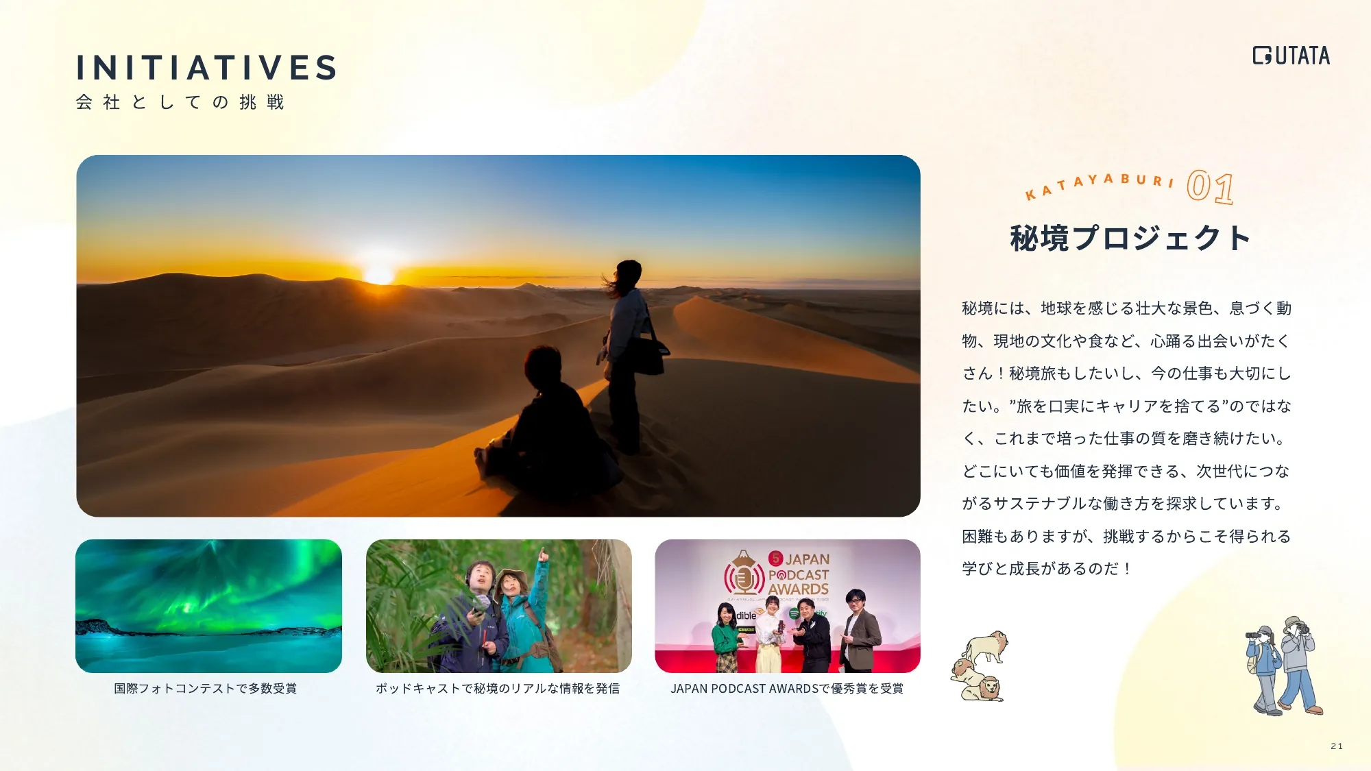 COMPANY PROFILE BOOK（会社説明資料）｜UTATA合同会社
