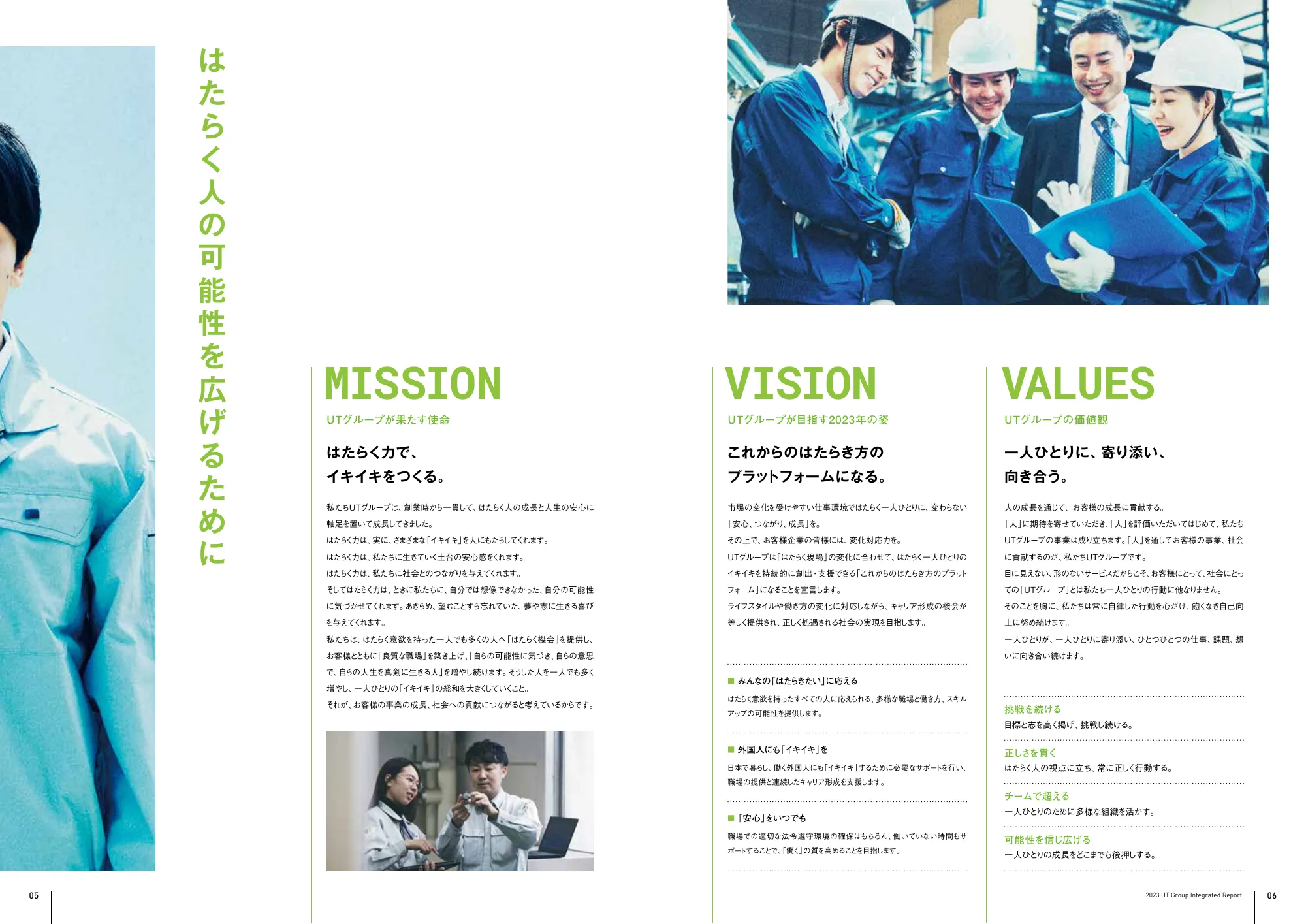 UTグループ株式会社 統合報告書 2023